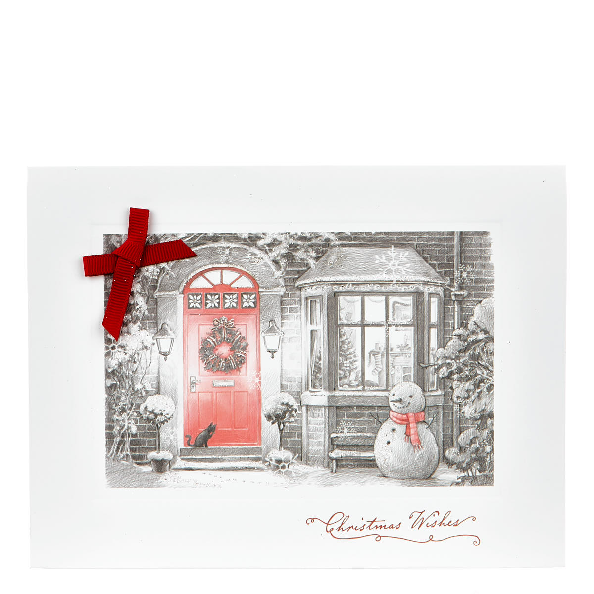 Deluxe Boxed Christmas Cards - Red Door Pack Of 12