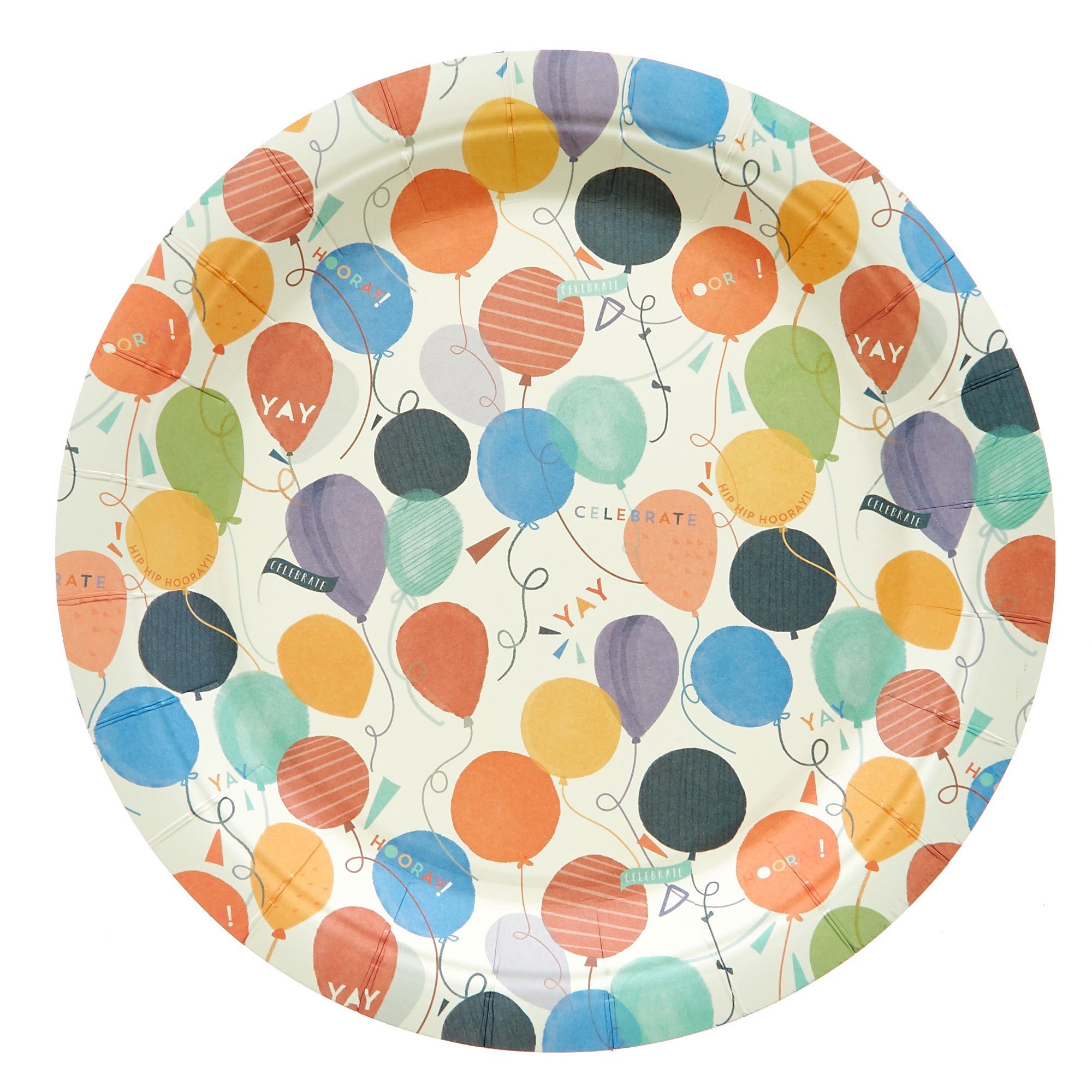Rainbow Balloons Party Tableware & Decorations Bundle - 8 Guests