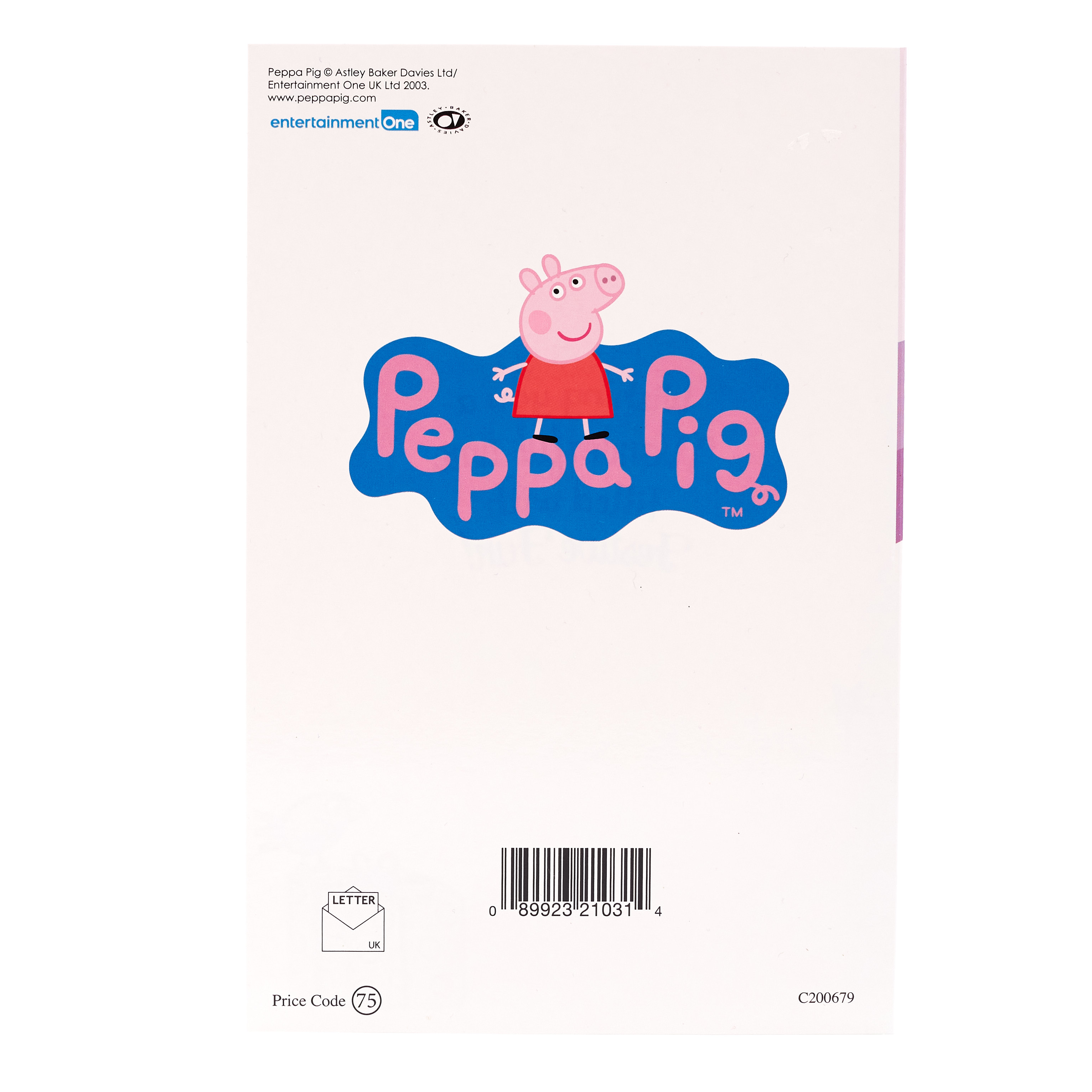 Peppa Pig Christmas Card - Super Sweet Niece