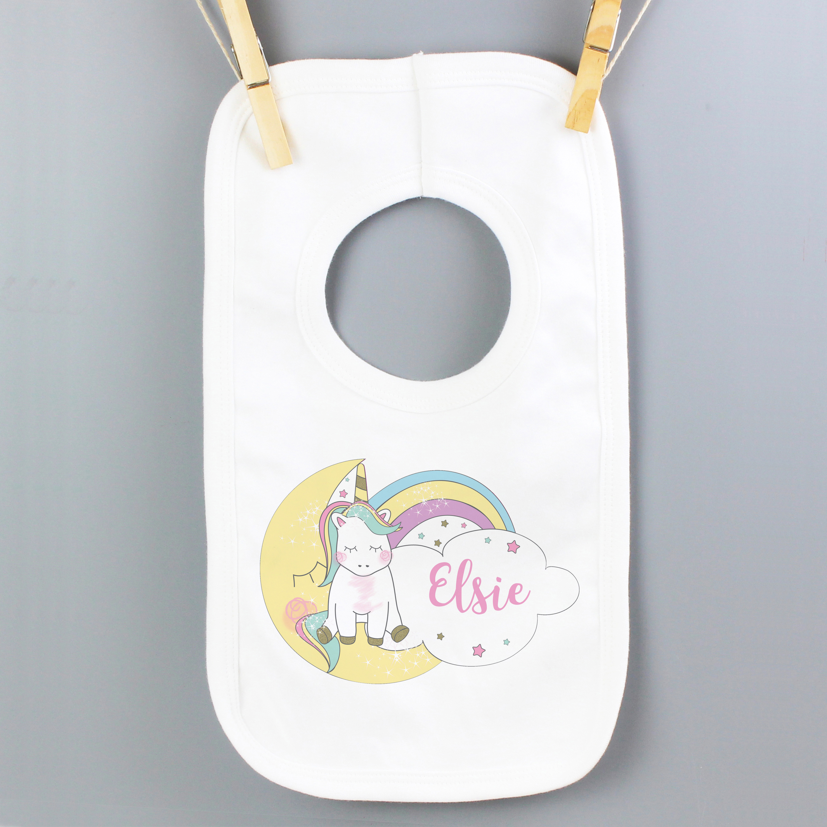 Personalised Baby Unicorn Bib