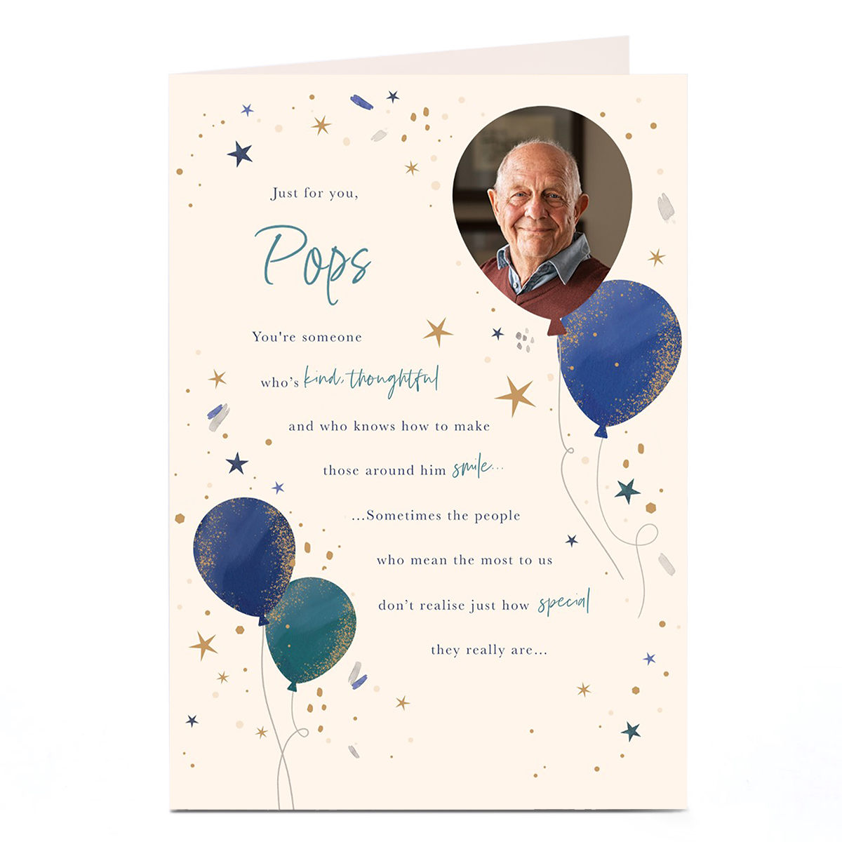 Photo Birthday Card - Just How Special, Pops