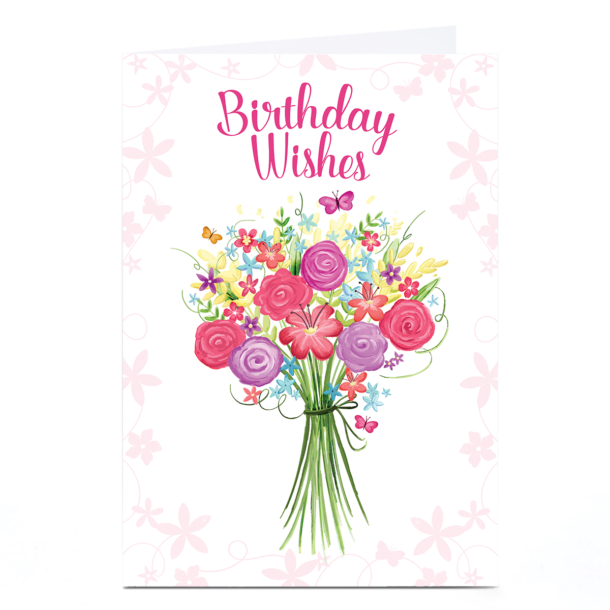 Birthday Card - Birthday Wishes Flower Bouquet