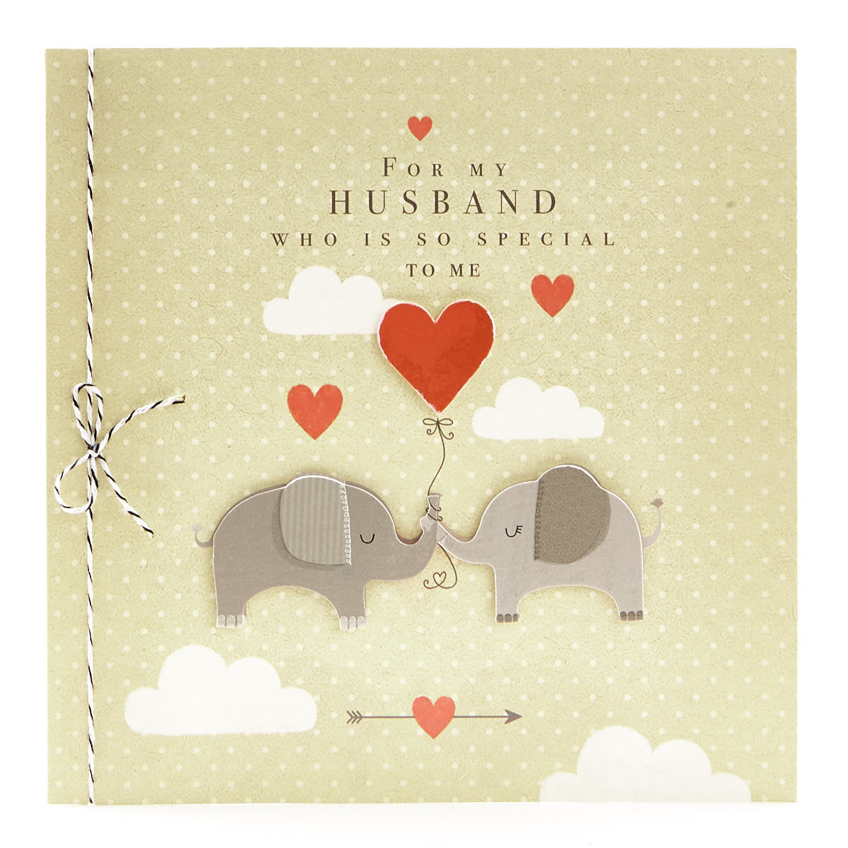 VIP Collection Birthday Card - Husband, Elephants