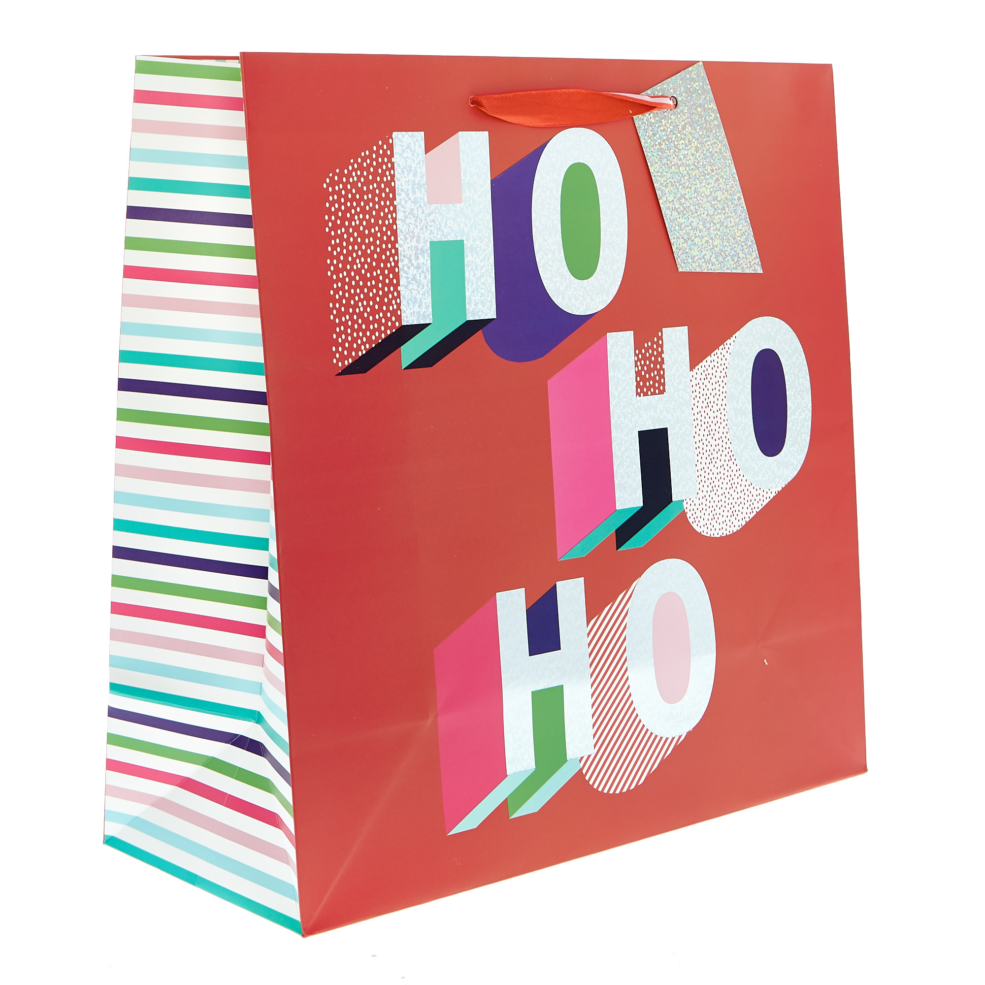 Large Square Ho Ho Ho Christmas Gift Bag