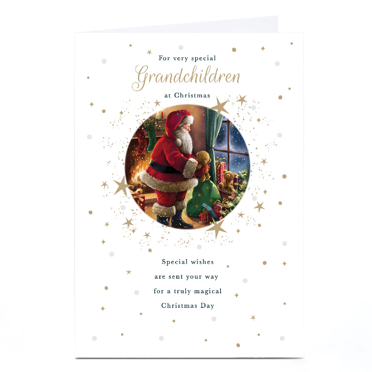 Personalised Christmas Card - Special Wishes for a Truly Magical Christmas Day