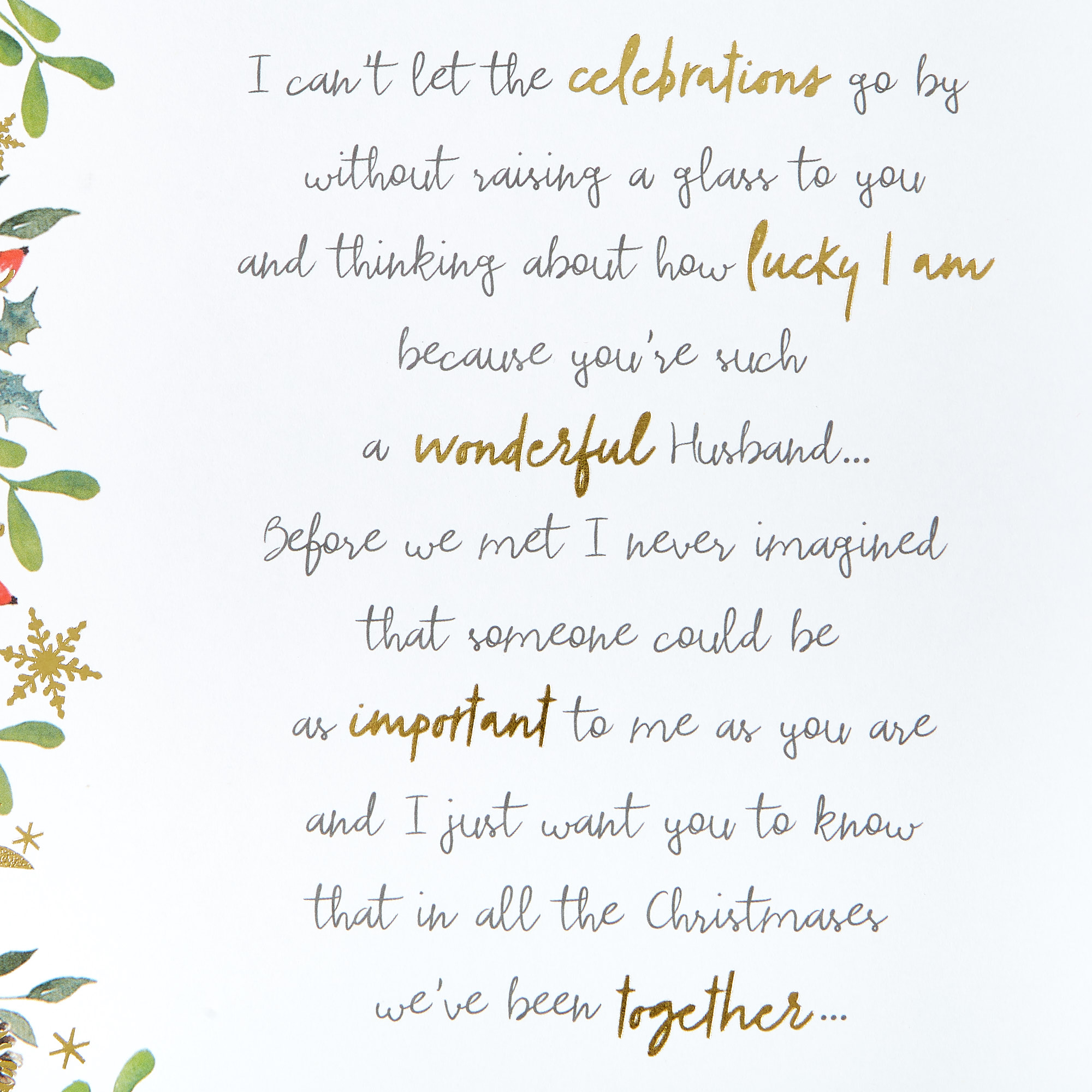 Christmas Card - Husband, With You By My Side