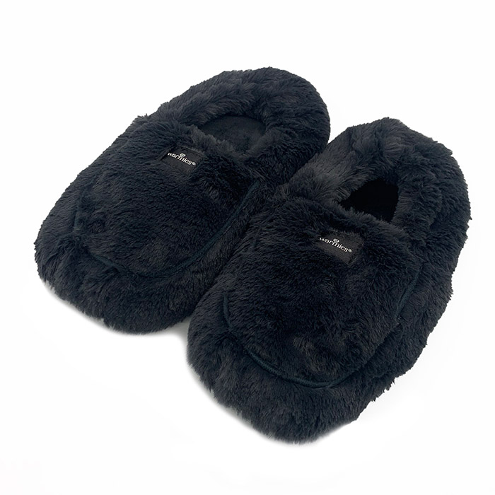Warmies Luxurious Microwavable Slippers - Charcoal