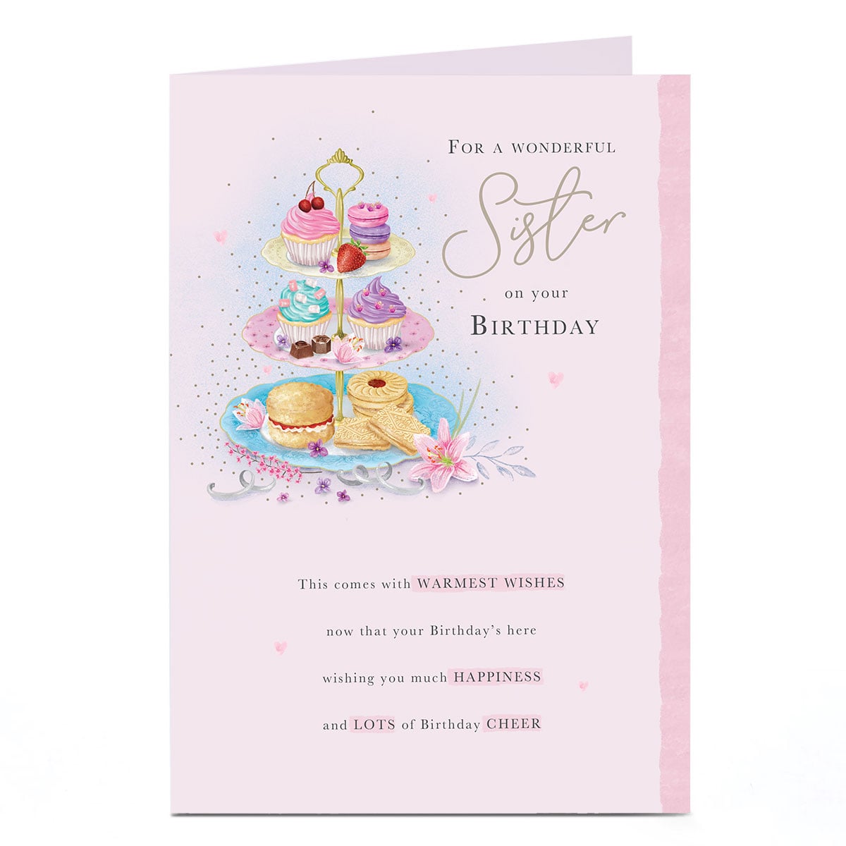 Birthday Card - Afternoon Tea Treats, Sister