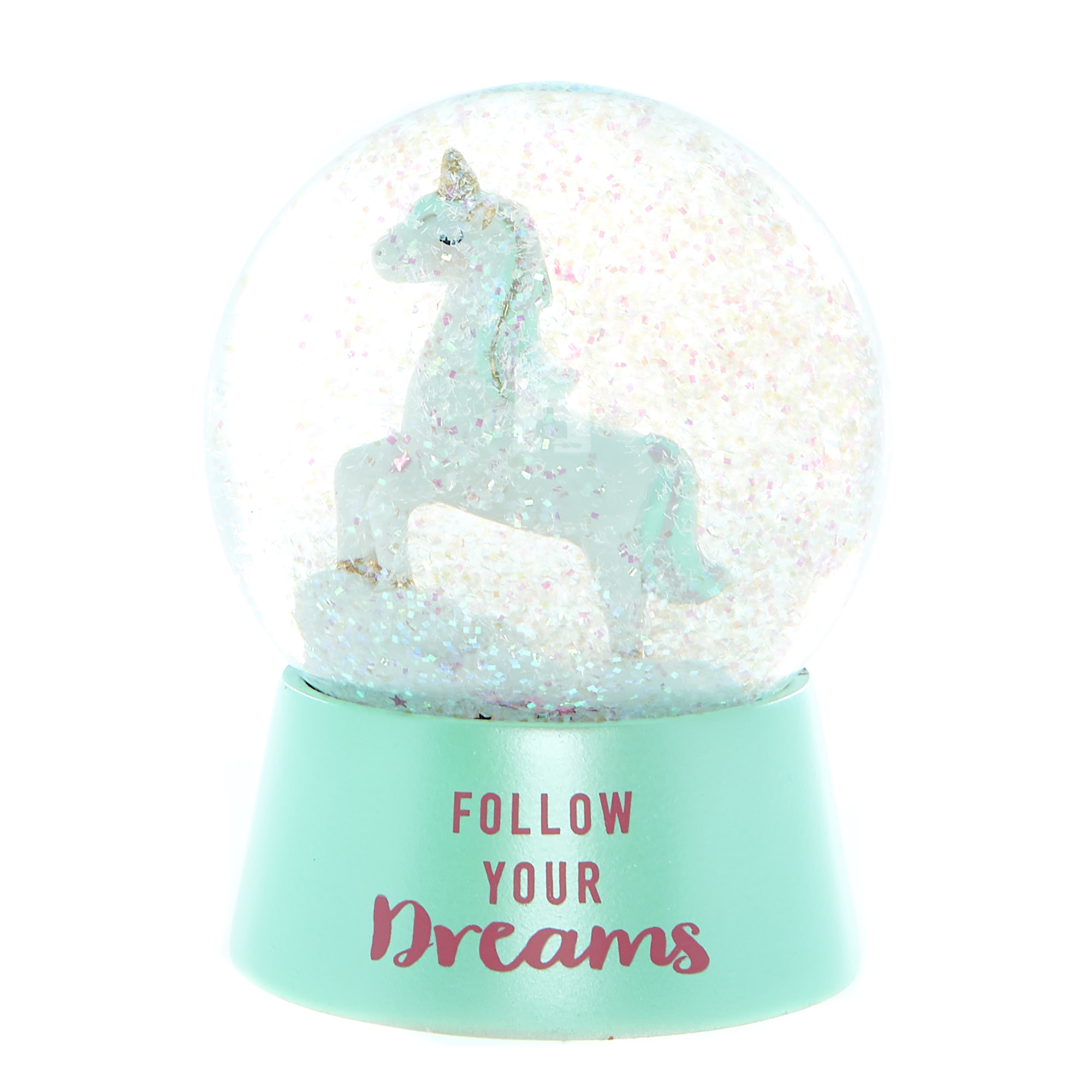 Happy & Bright Unicorn Glitter Globe 