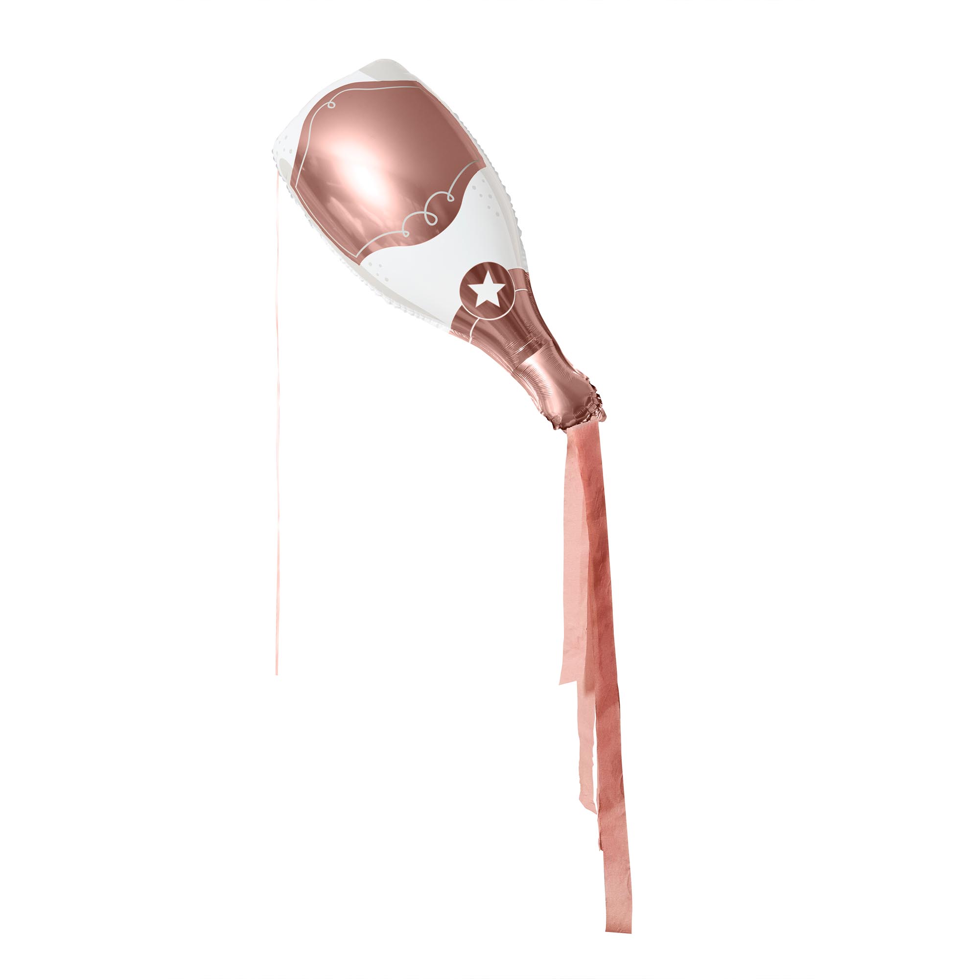 Metallic Champagne Bottle Foil Balloon & Tassels (3 Colour Options)