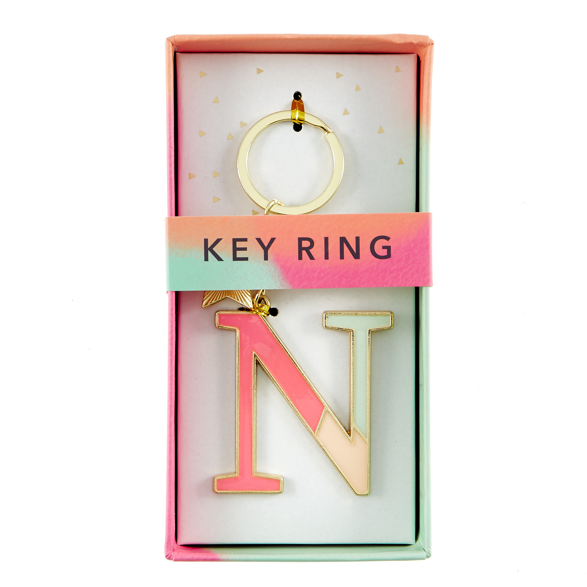 Letter N Alphabet Keyring