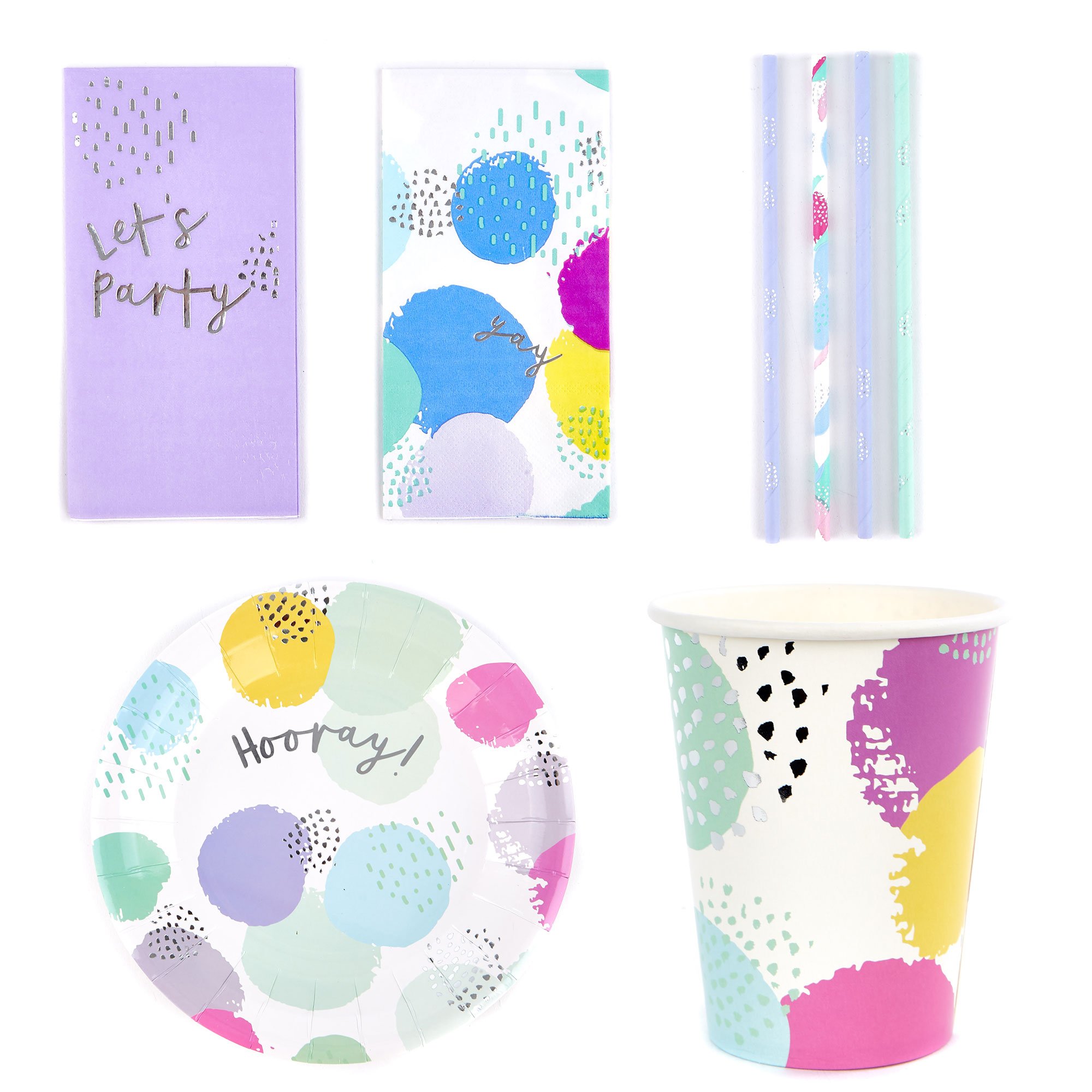 Pastel Pop Party Tableware Bundle - 20 Guests