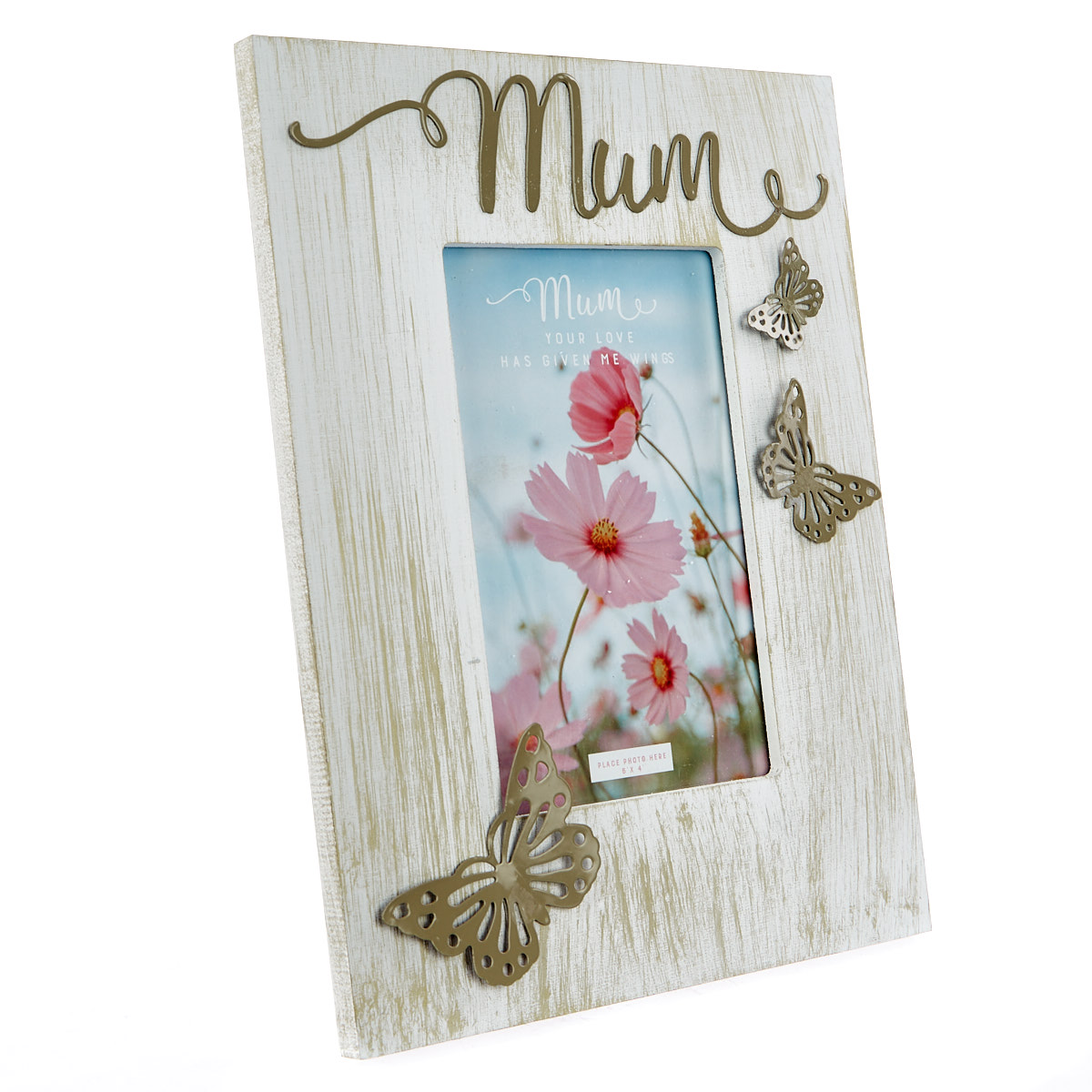 Wooden Mother's Day Photo Frame With Butterflies