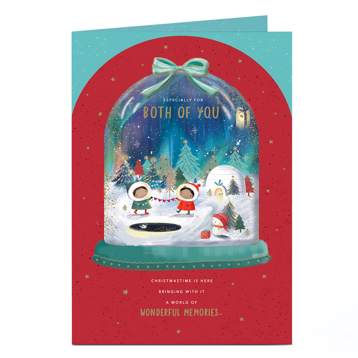 Christmas Card - Wonderful Memories Snowglobe, Both Of You