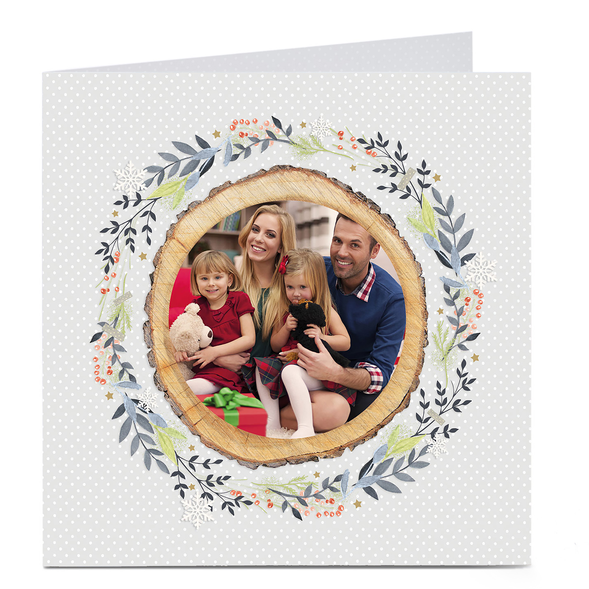 Photo Card - Leaves And Log Border