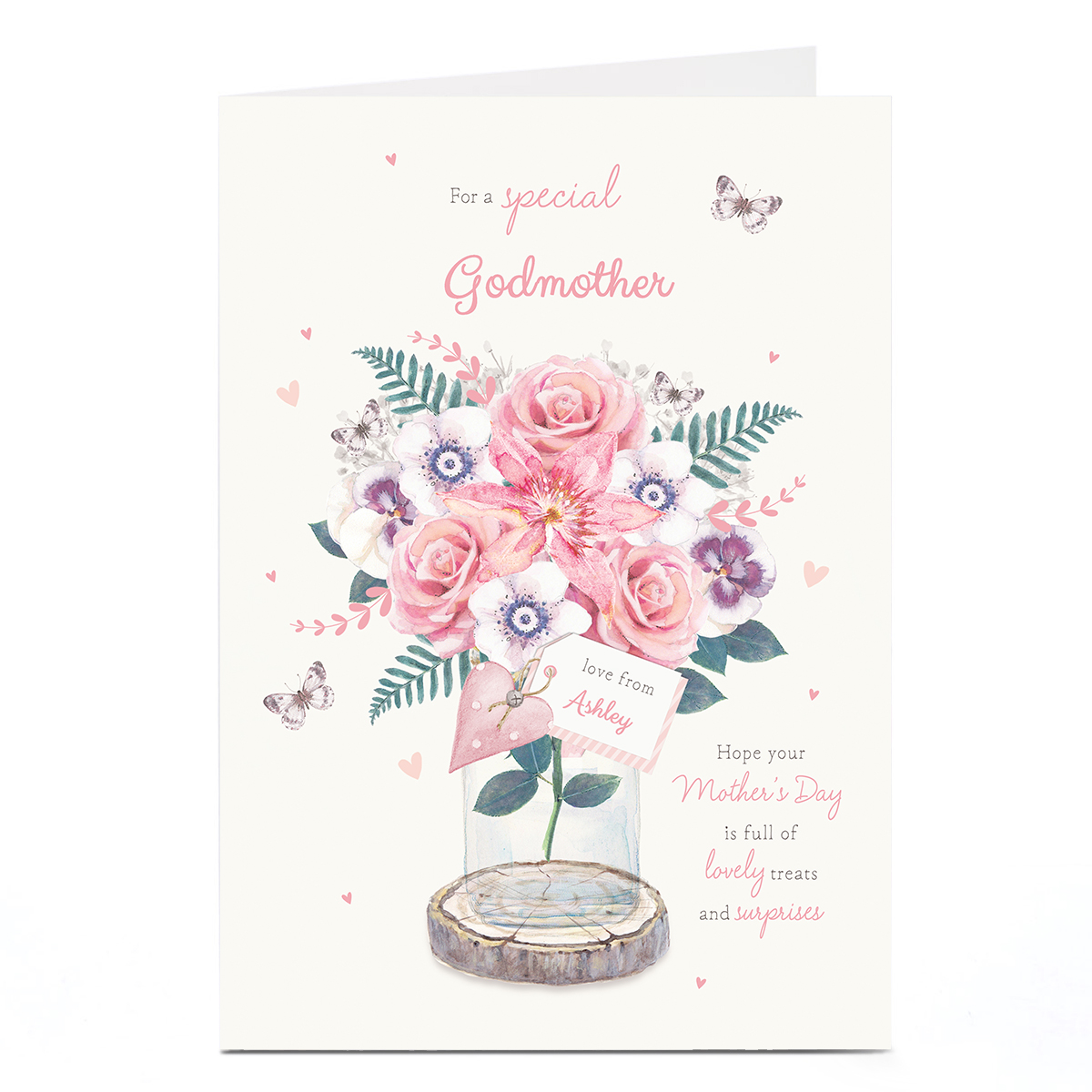 Personalised Mother's Day Card - Lovely Treats, Godmother