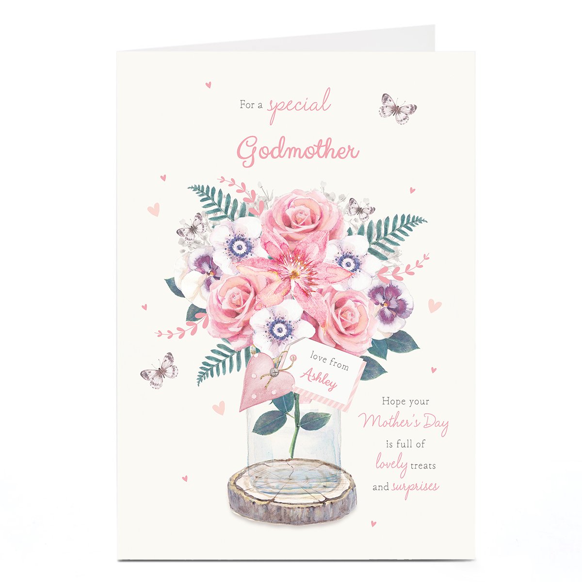 Personalised Mother's Day Card - Lovely Treats, Godmother