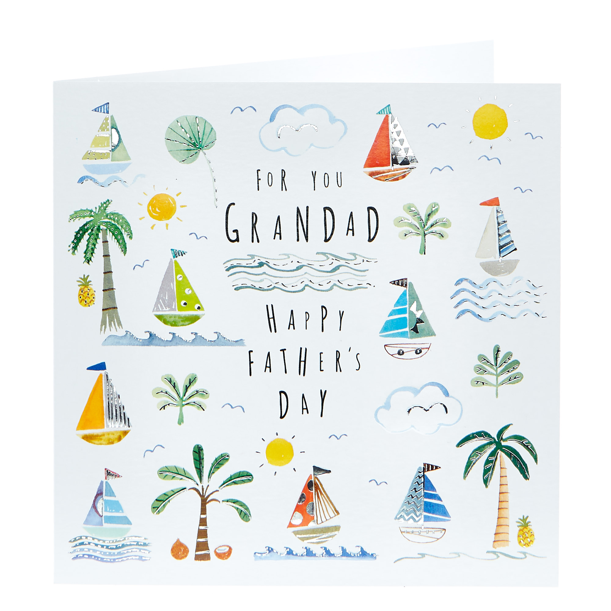 Father's Day Card - Grandad, Yachts 