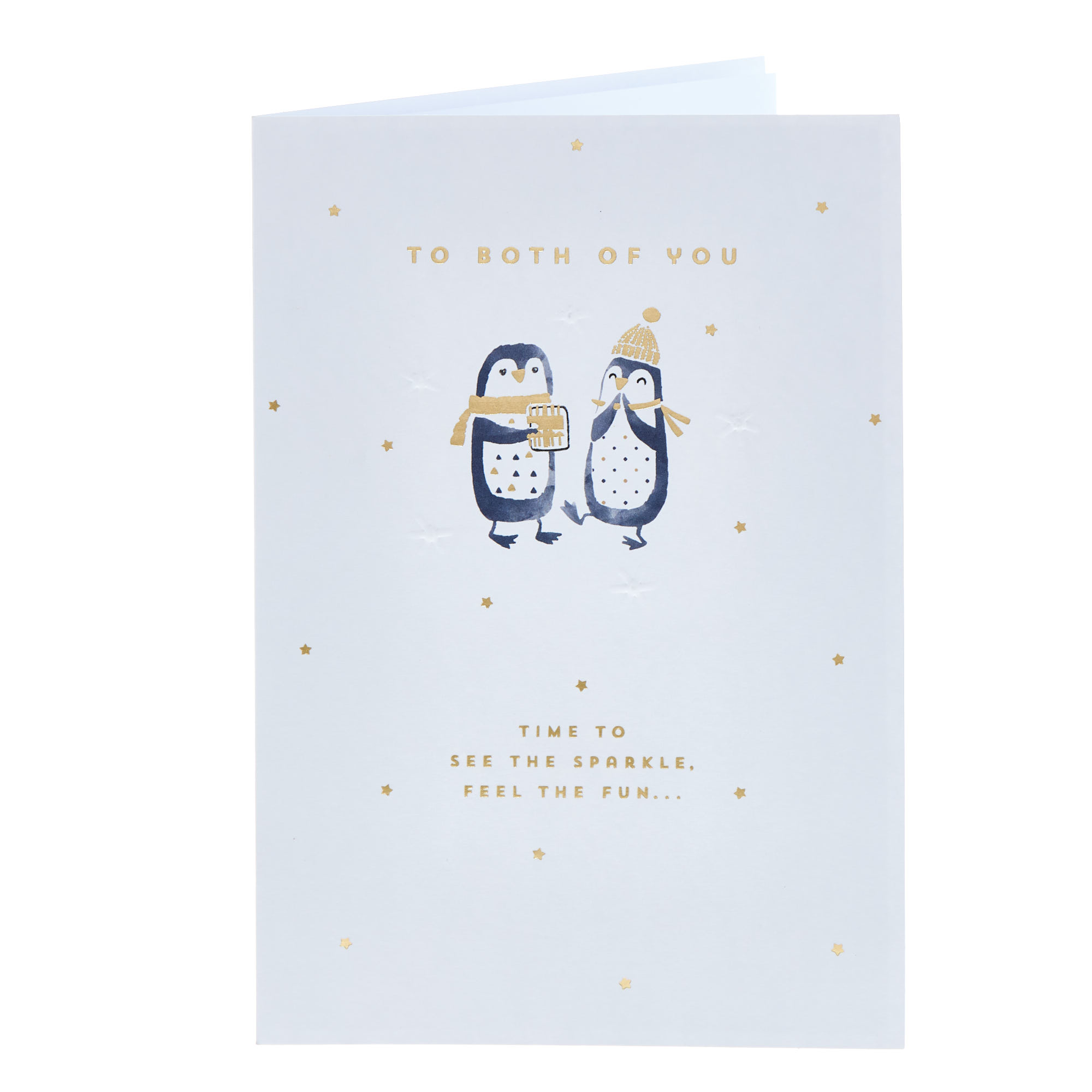 Both Of You Painted Penguins Christmas Card