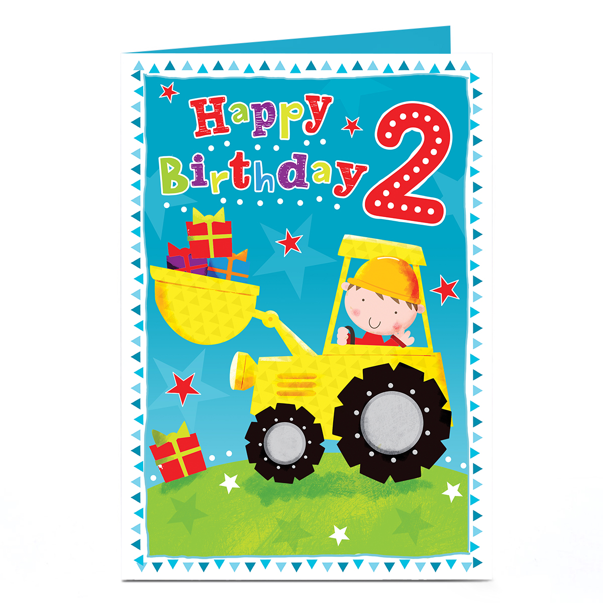 2nd Birthday Card - Birthday Boy Tractor