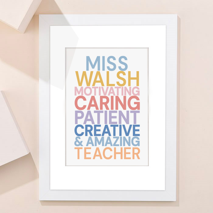 Personalised Motivating Caring Portrait Print