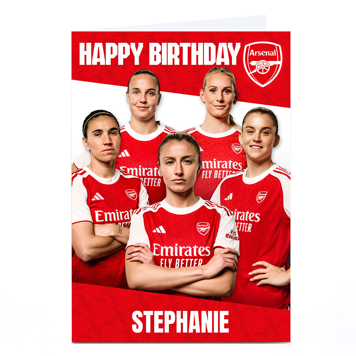 Personalised Football Birthday Card - Arsenal Football Team Photo