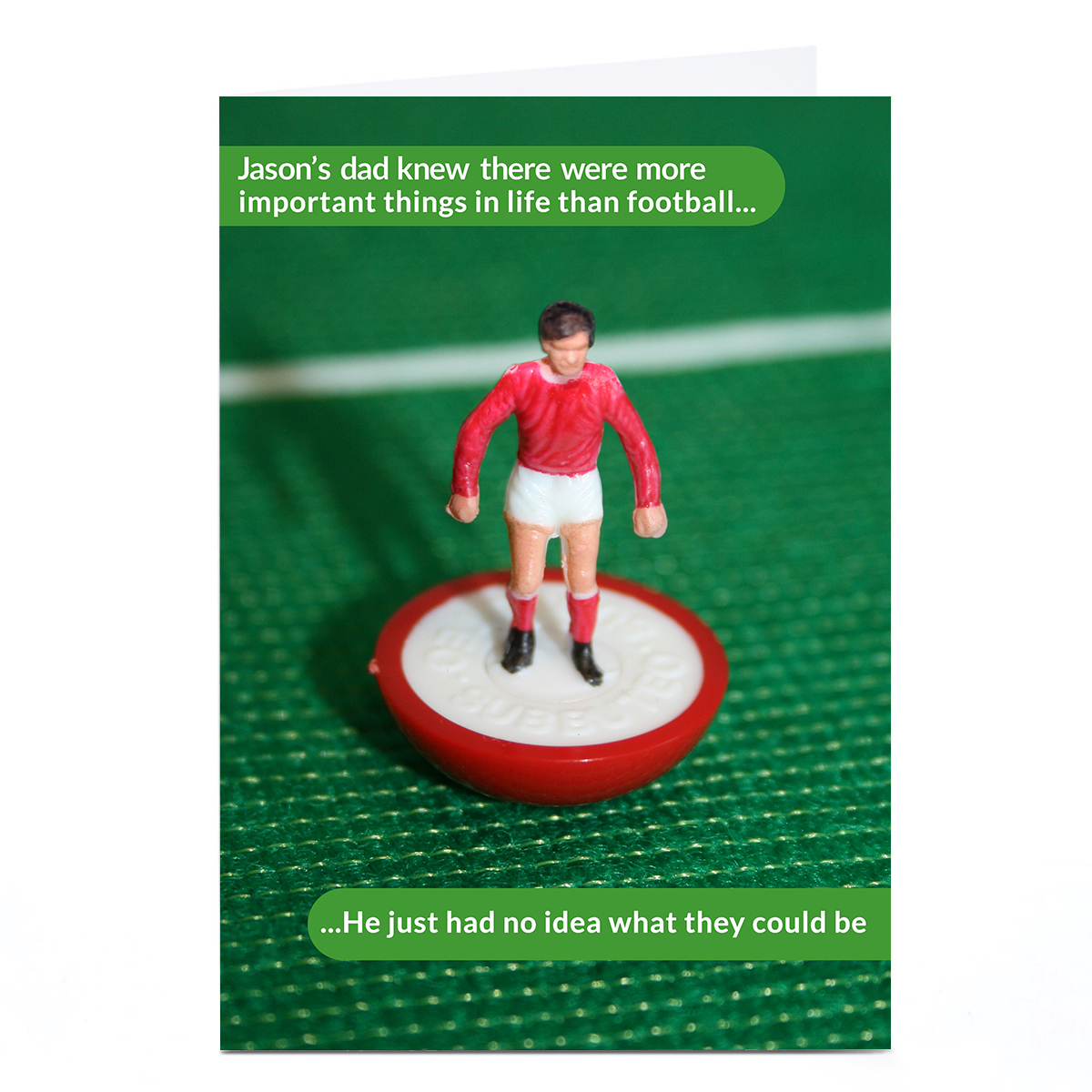 Personalised Subbuteo Father's Day Card - More Important Things