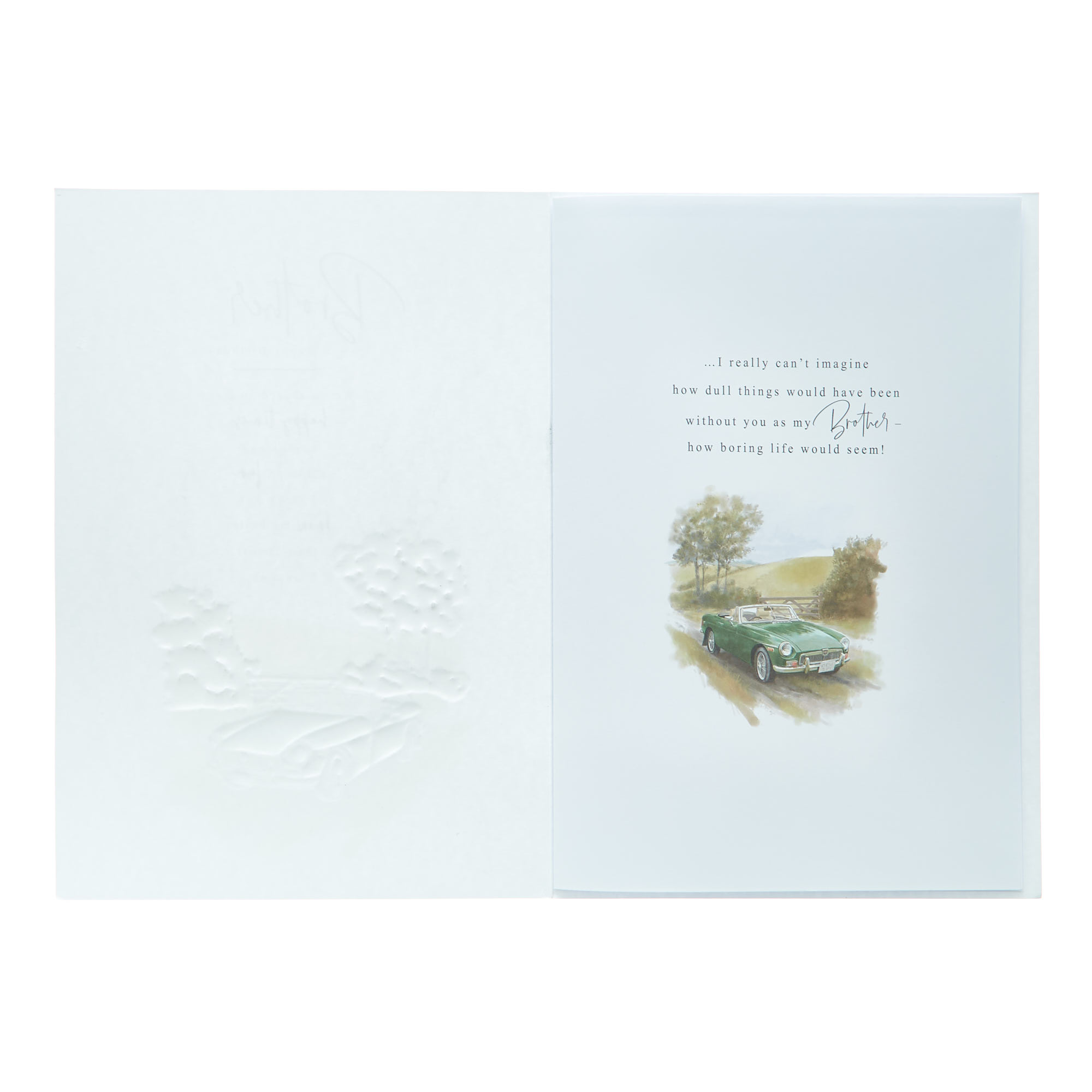 Brother Many Happy Times Classic Car Birthday Card