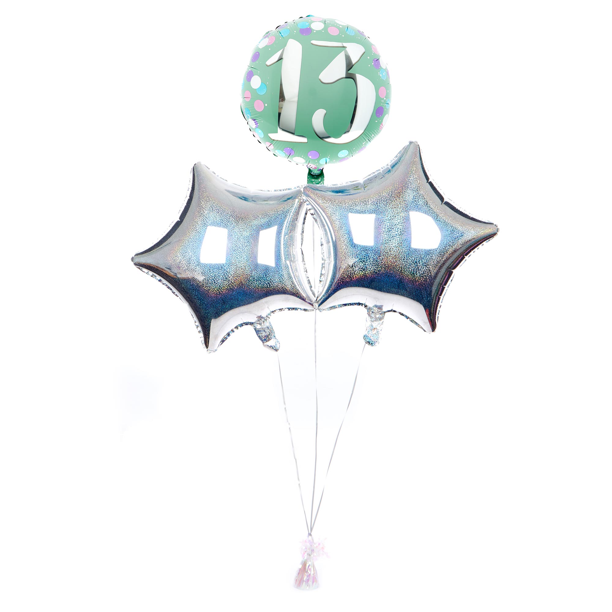 Mint Green 13th Birthday Balloon Bouquet - DELIVERED INFLATED!