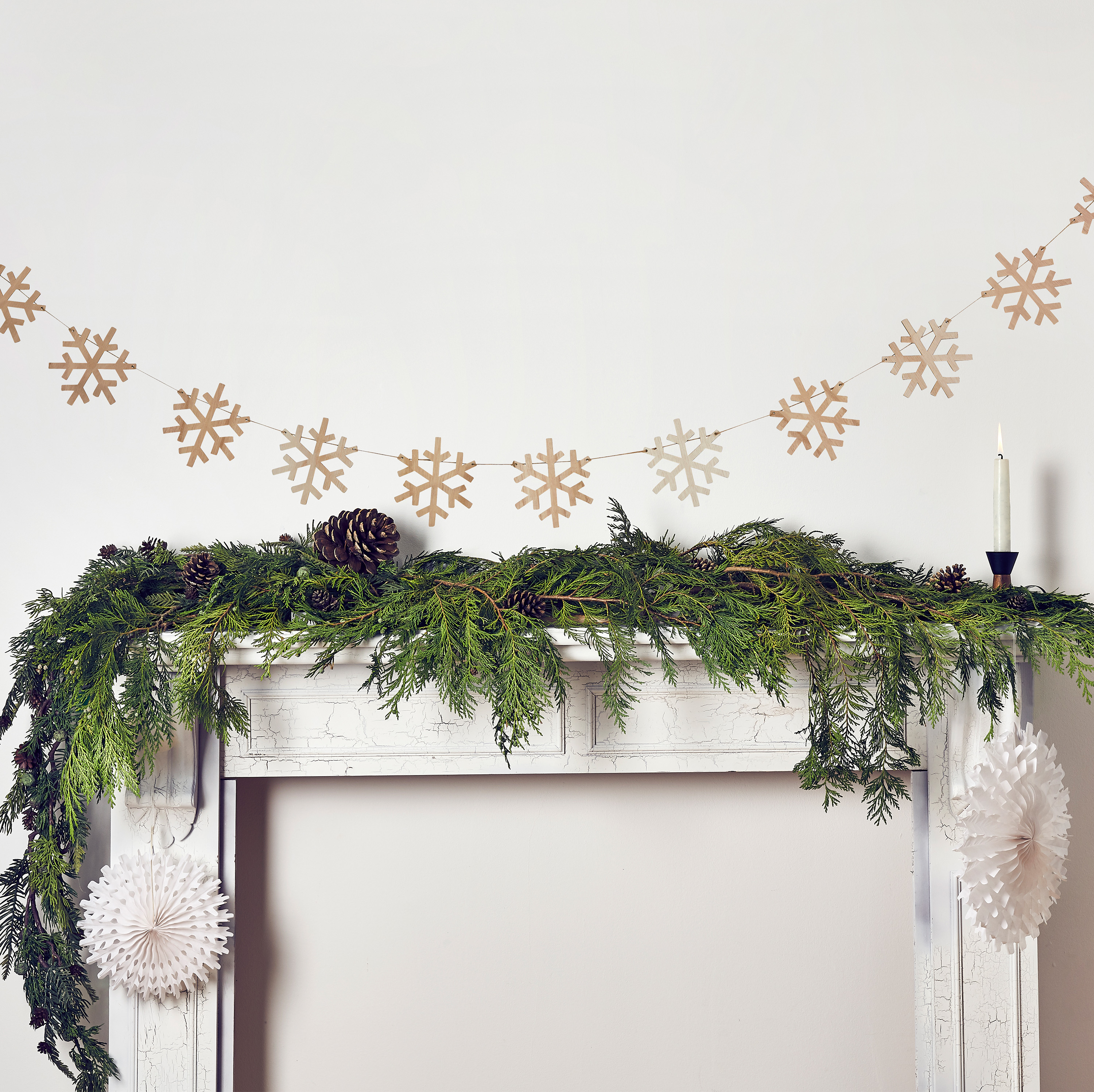 Snowflake Wooden Garland