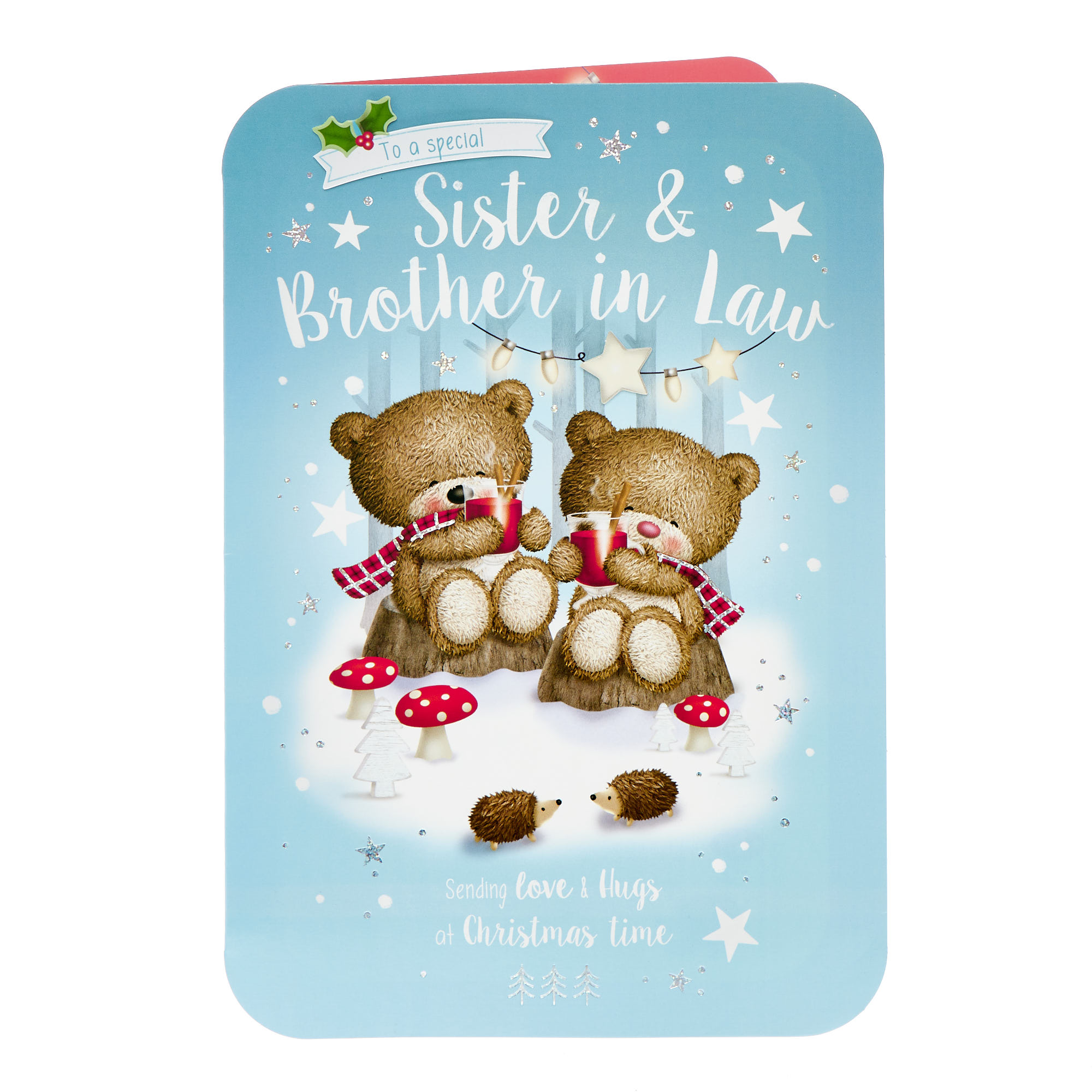 Sister & Brother In Law Hugs Christmas Card
