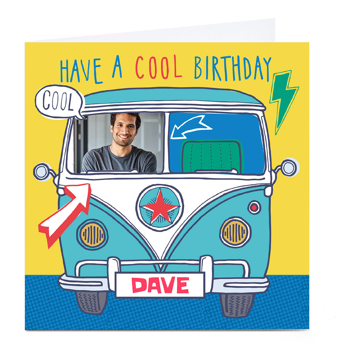 Photo Bev Hopwood Birthday Card - Camper Van