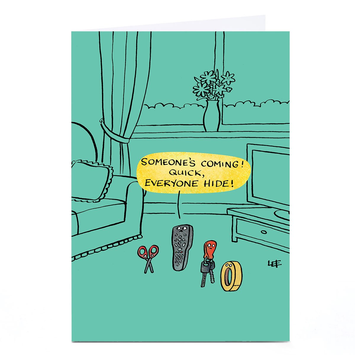 Personalised Lee Fearnley Card - Everyone Hide! 