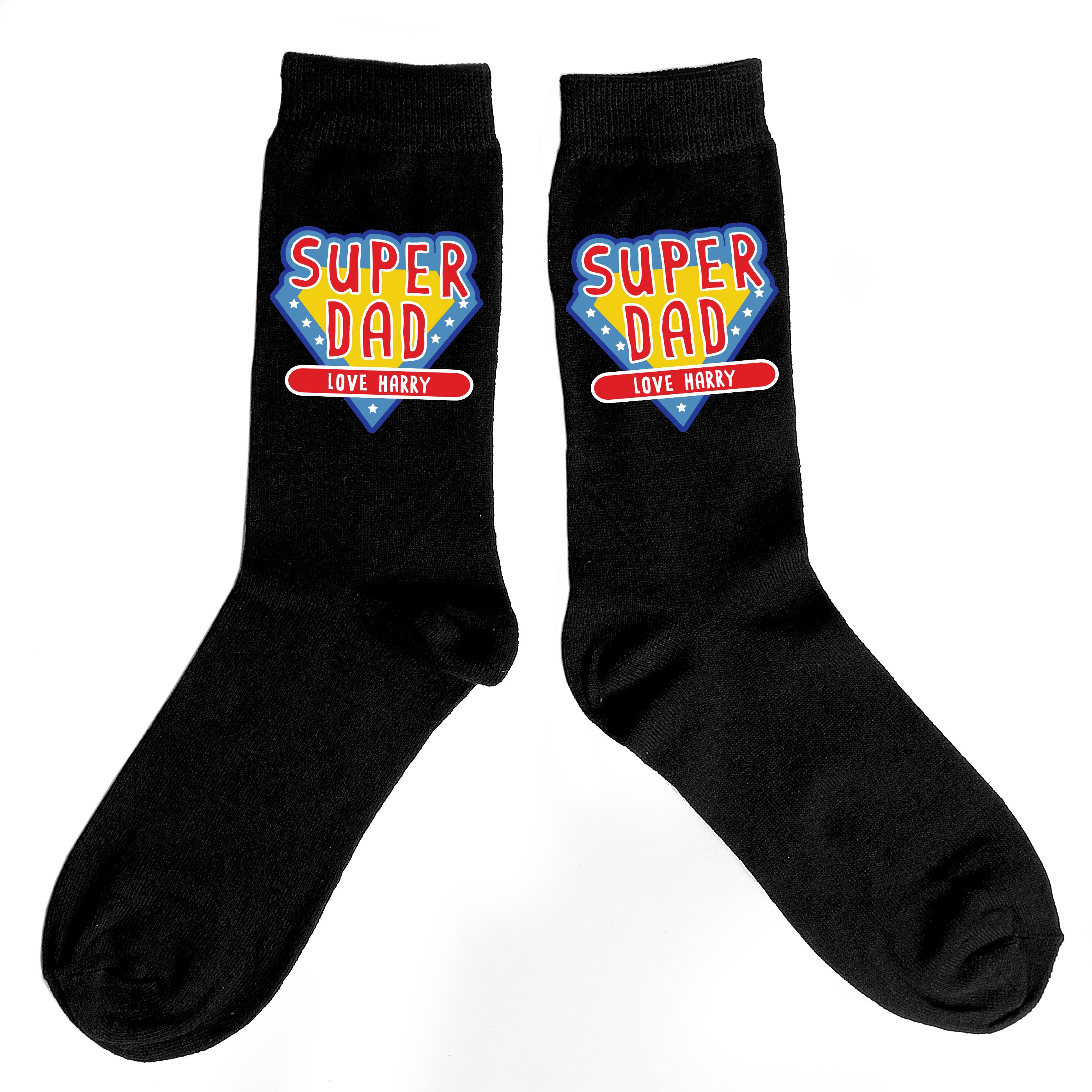 Personalised Super Dad Men's Socks