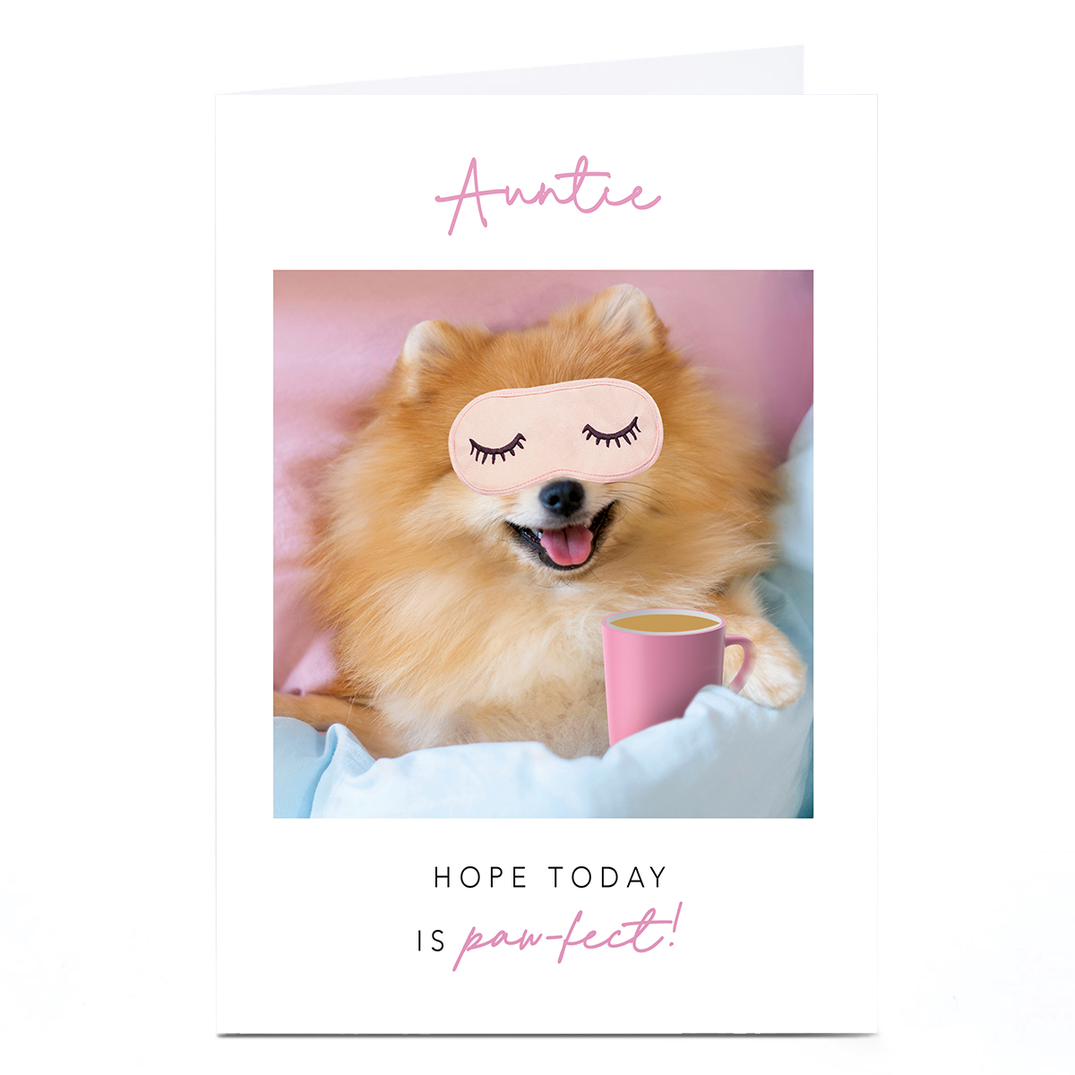 Birthday Card - Paw-fect Pamper Puppy, Auntie