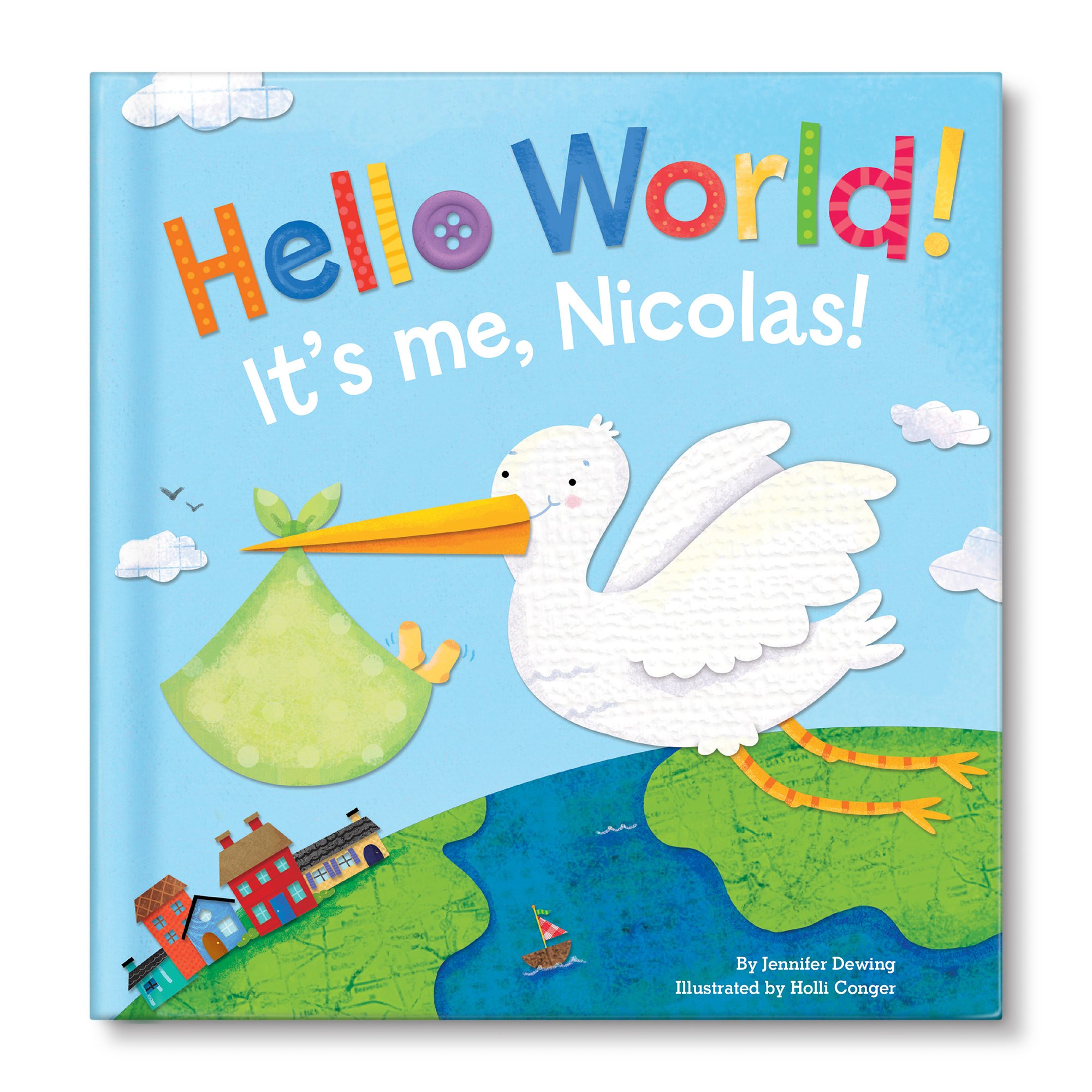 Hello World! Personalised Blue Storybook