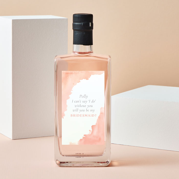 Personalised Pinkster Gin - Pastel Bridesmaid Proposal