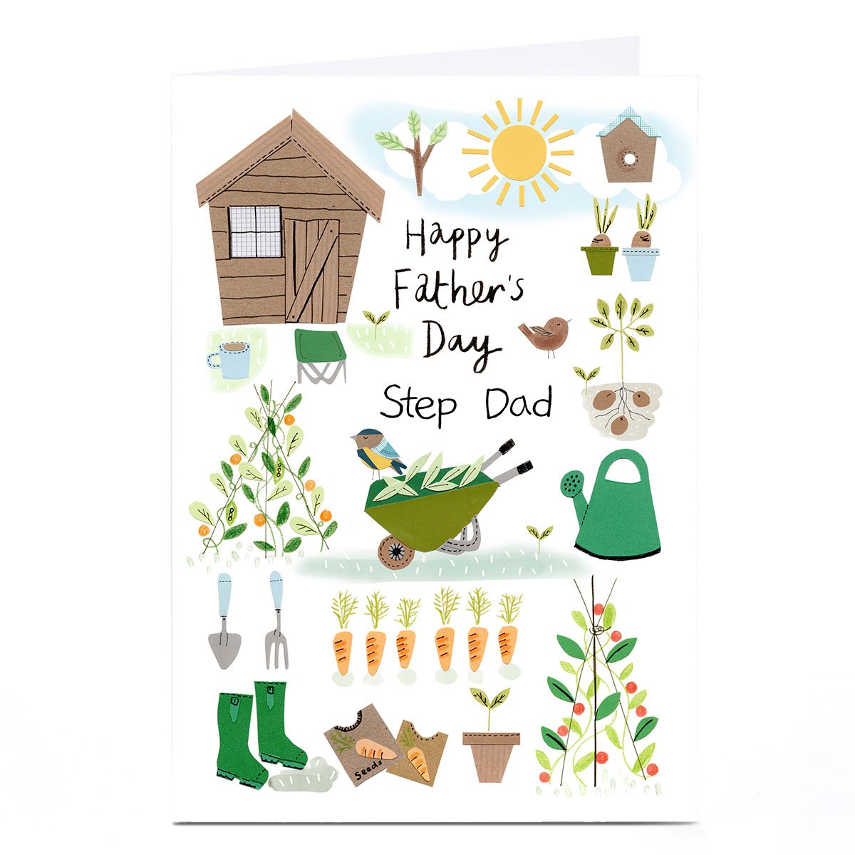 Personalised Lindsay Loves To Draw Father's Day Card - Gardening