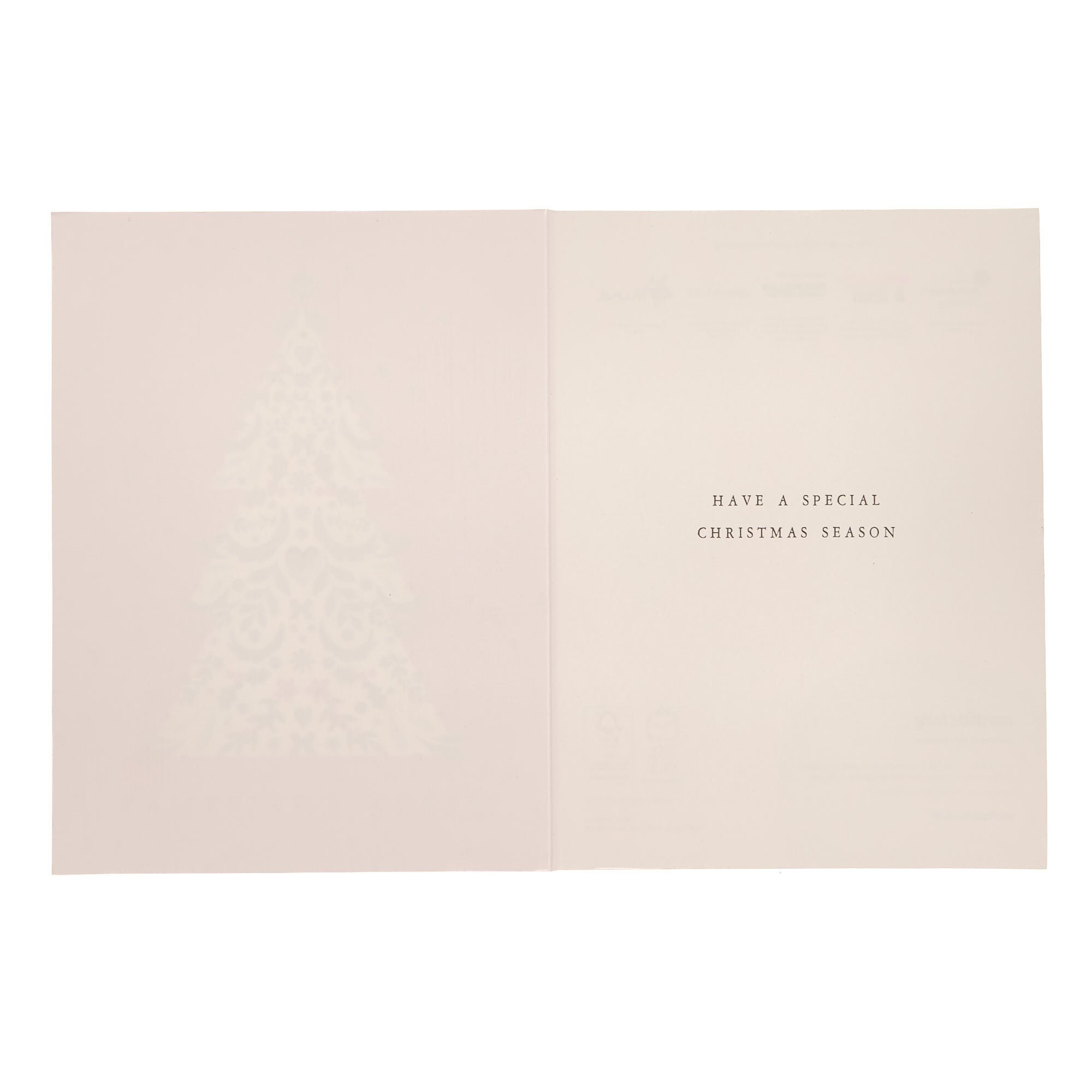 Deluxe Patterned Tree Charity Christmas Cards - Pack of 10 (2 Designs)