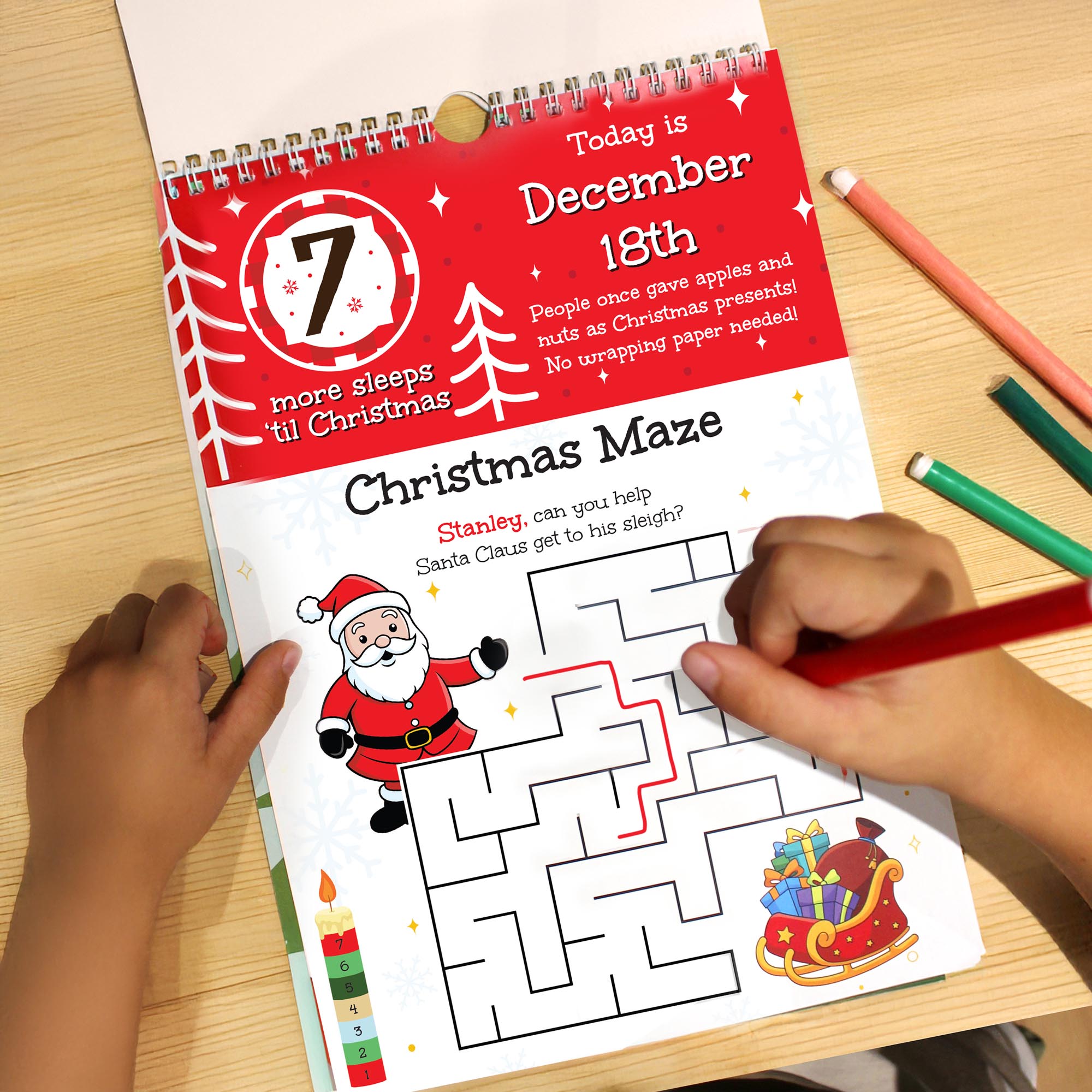 Personalised 24 Sleeps Christmas Activity Advent Calendar,  Personalised 24 Sleeps Christmas Activity Advent Calendar