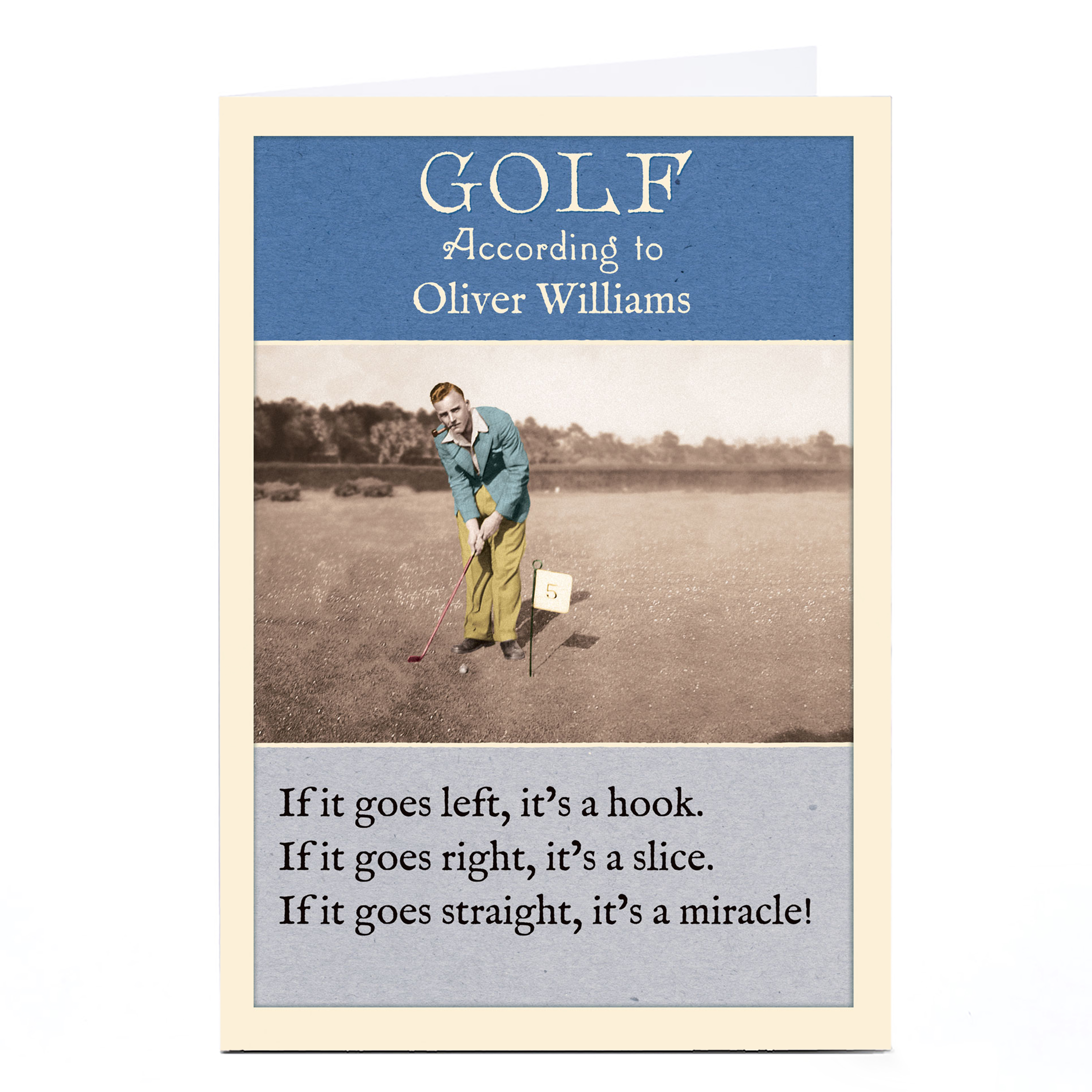 Personalised Madcap Manor Card - Golf According To