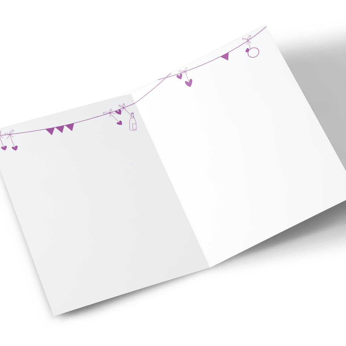 Personalised Engagement Card - Purple Bunting