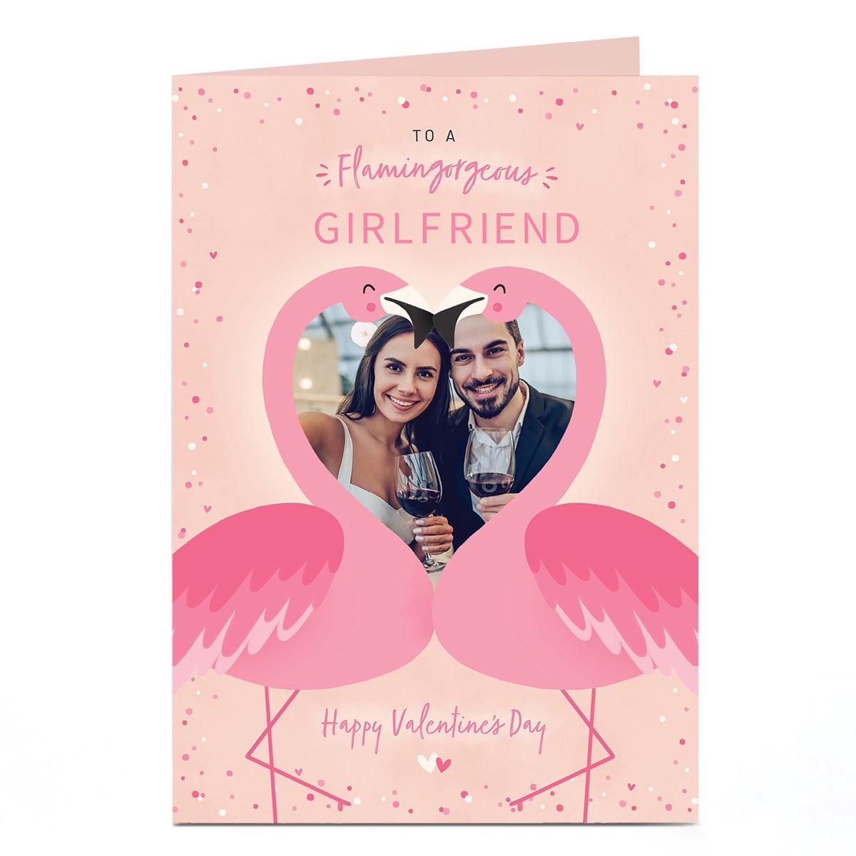 A4 Photo Valentine's Day Card - Flamingorgeous Girlfriend