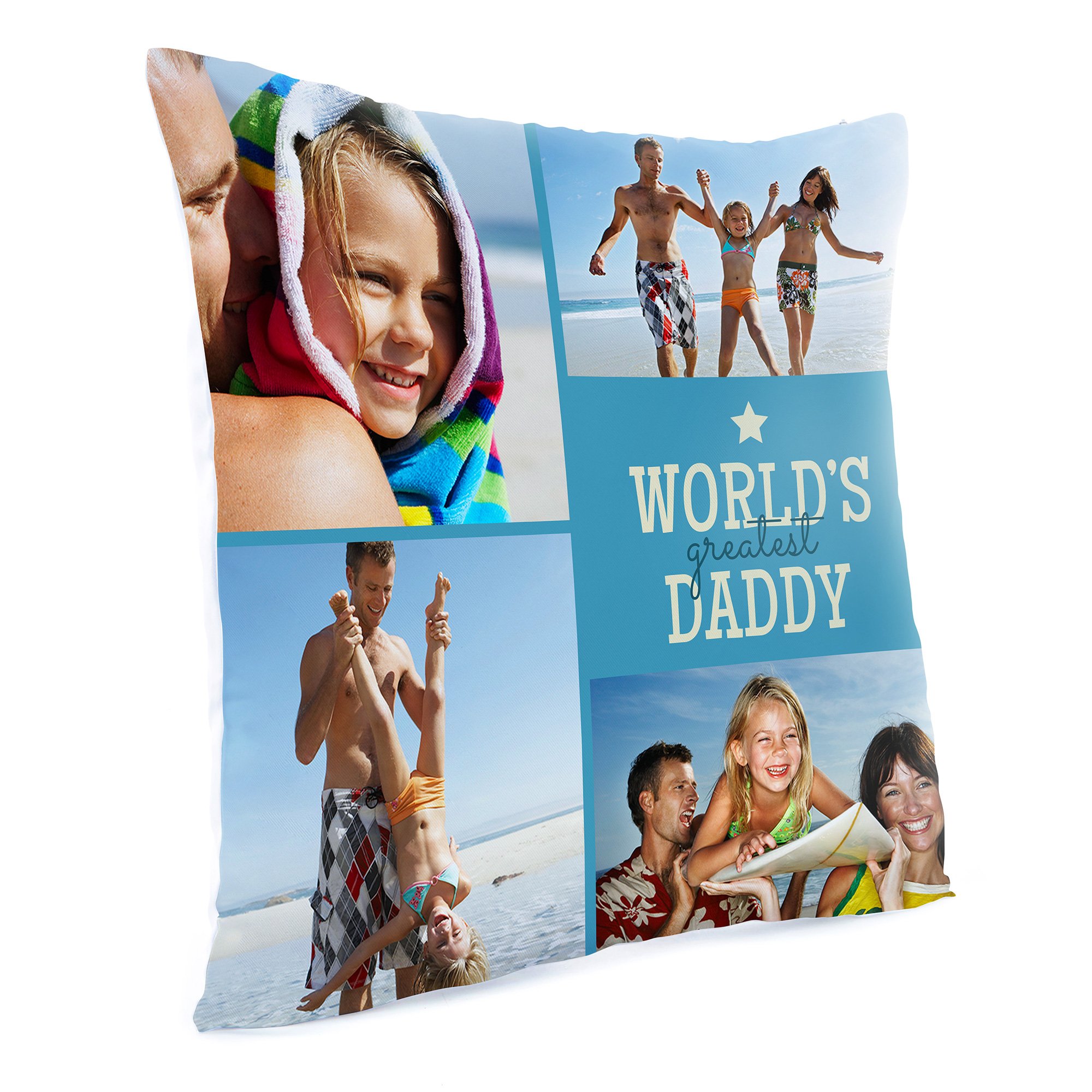 Multi Photo Cushion - World's Greatest Daddy