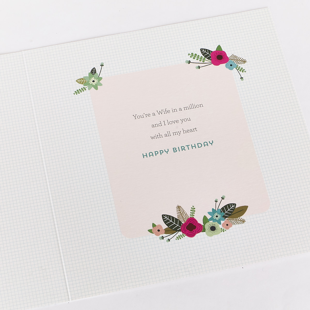 Platinum Collection Birthday Card - Wife Heart