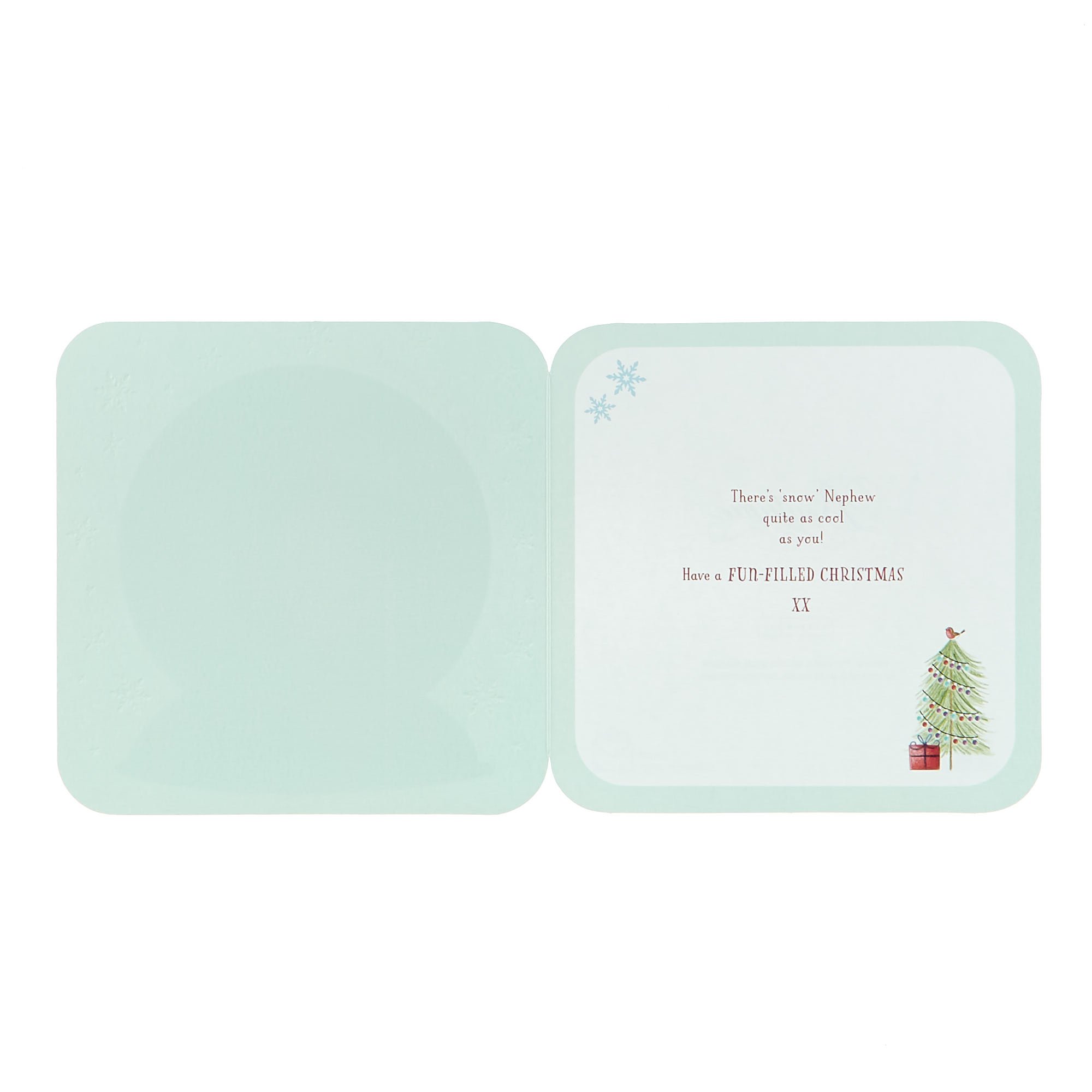 Boutique Christmas Card - Nephew Snow Globe
