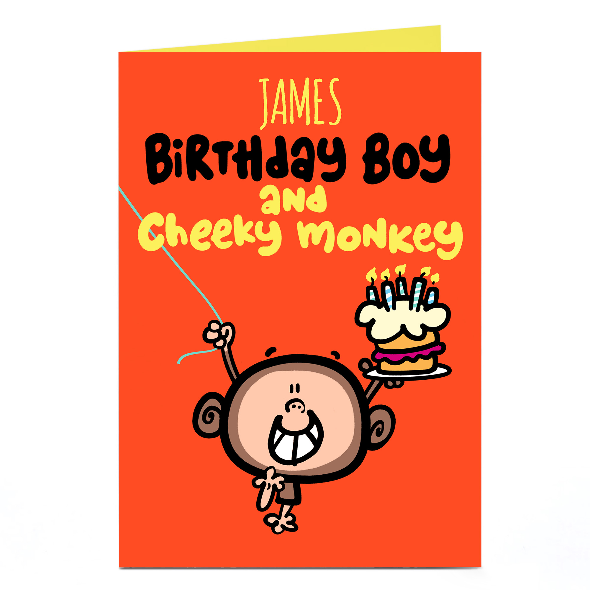 Personalised Fruitloops Birthday Card - Cheeky Monkey