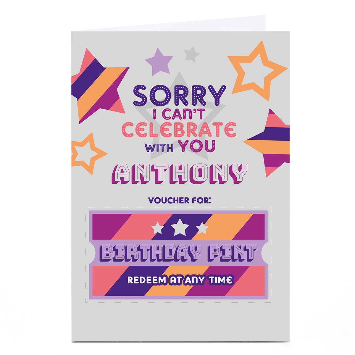 Personalised Birthday Card - Redeem A Pint