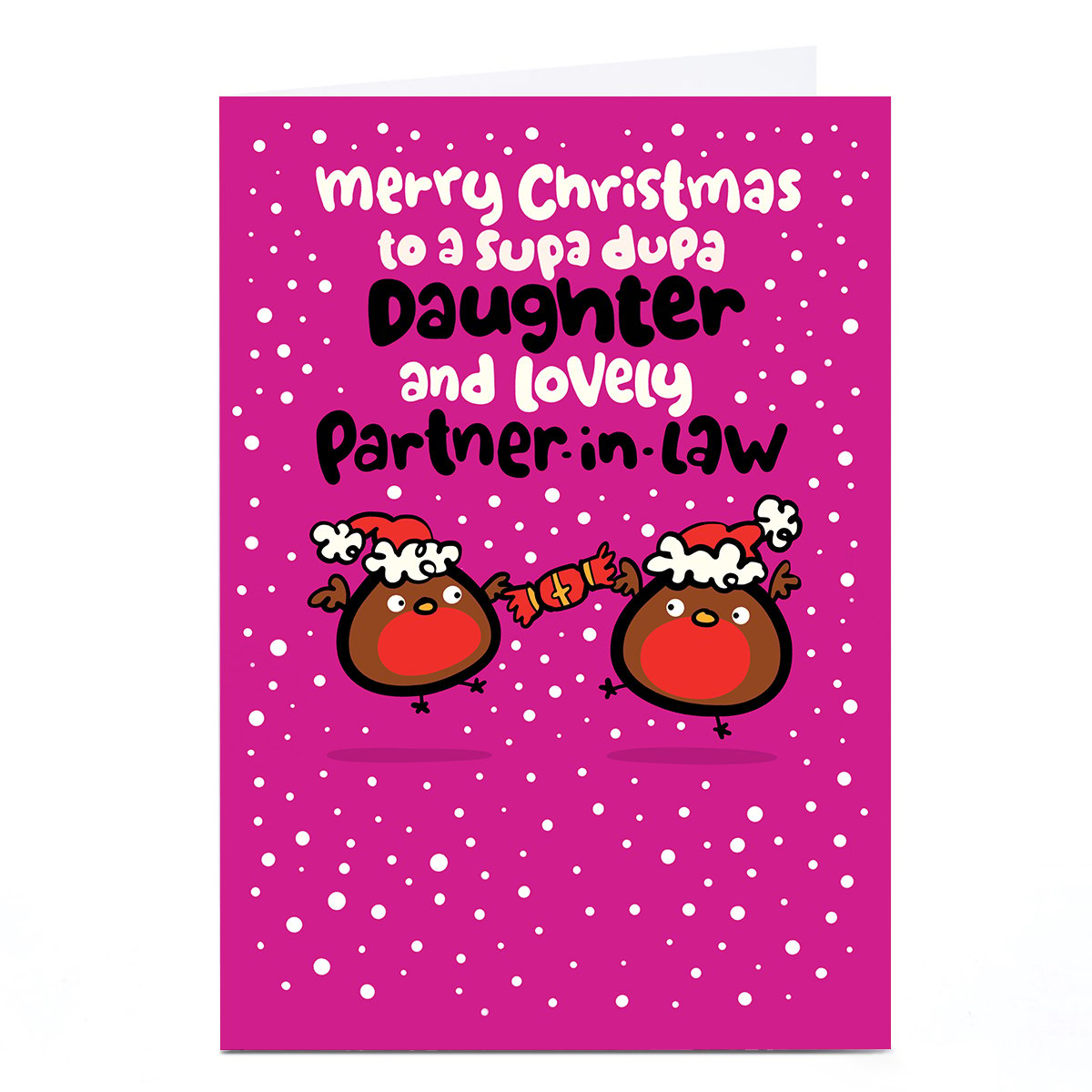 Personalised Fruitloops Christmas Card - Daughter & Partner in Law