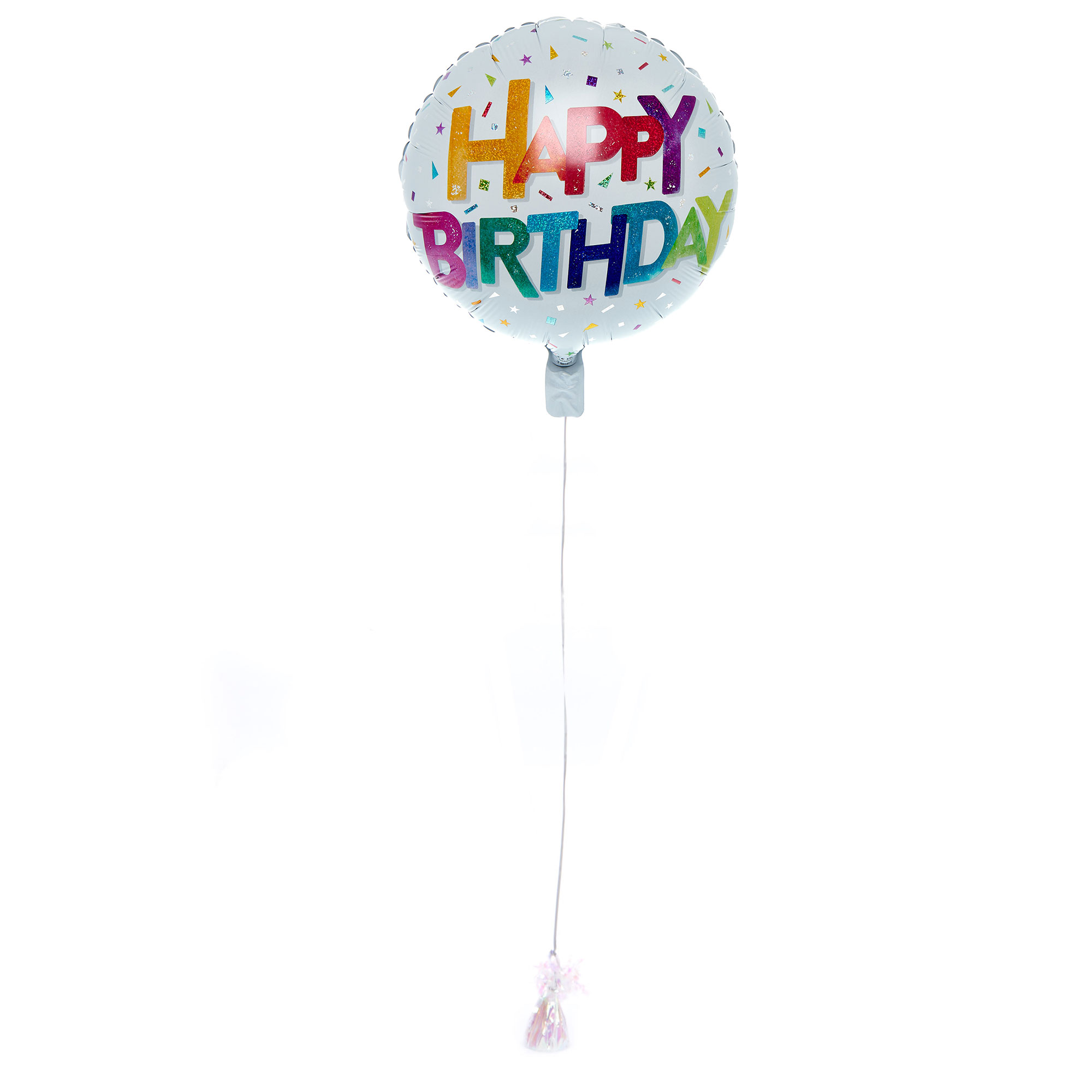Rainbow Text Happy Birthday Balloon & Lindt Chocolate Box